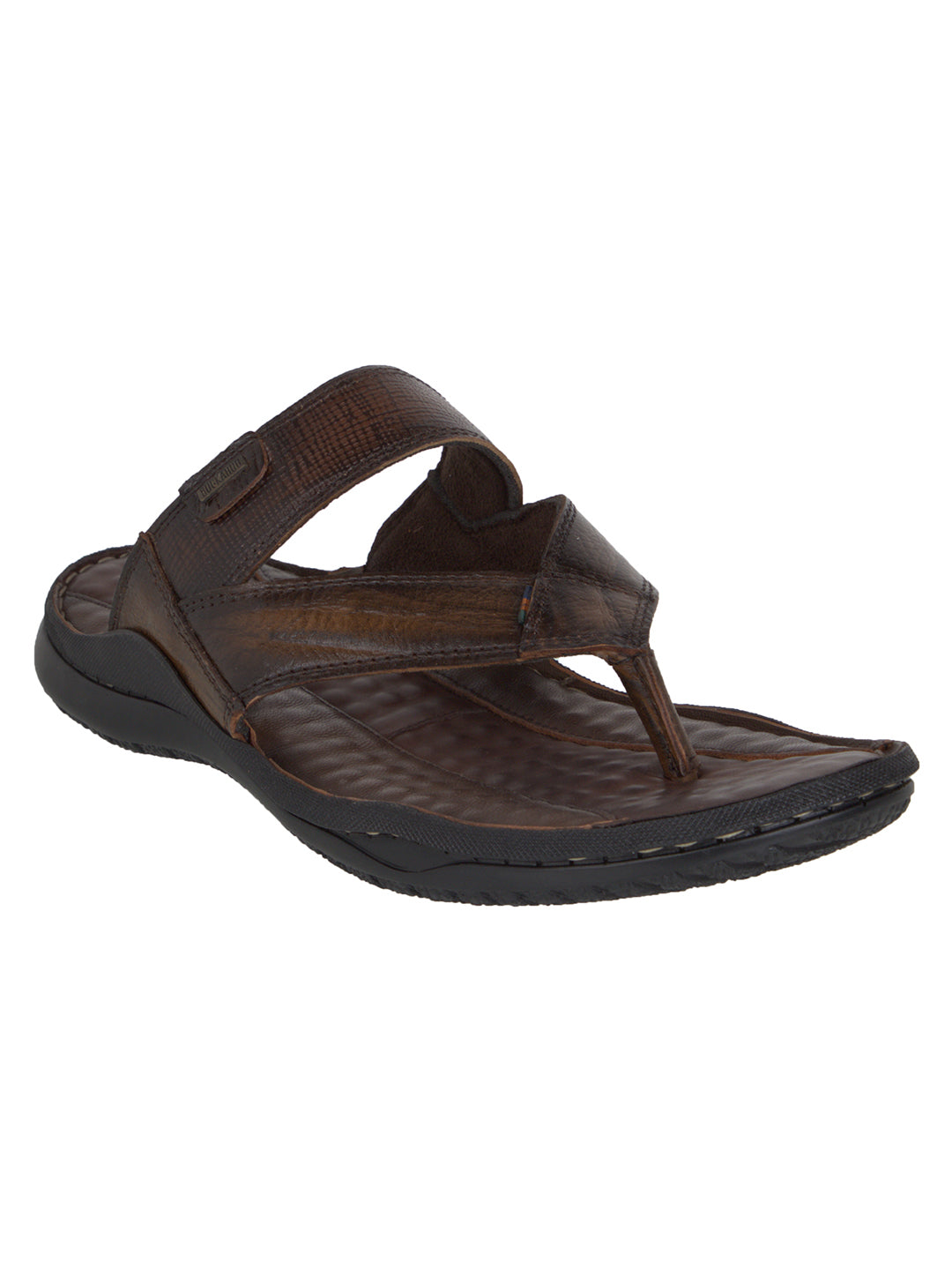 BUCKAROO Genuine Leather Casual Open Sandal for Men: NEW PLAZZO Tan