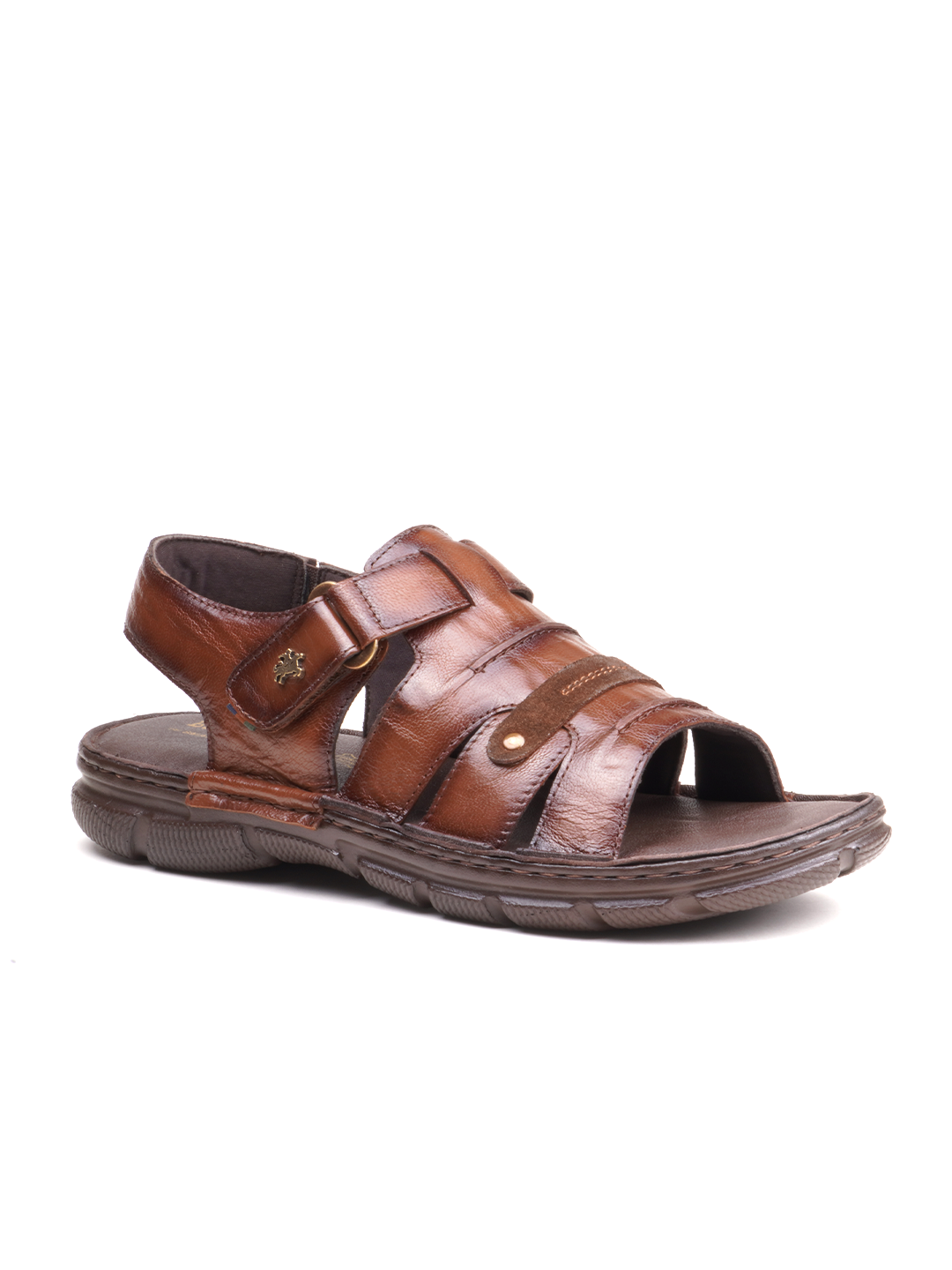 BUCKAROO Genuine Leather Casual Closed Sandal for Men: SENDERO Tan