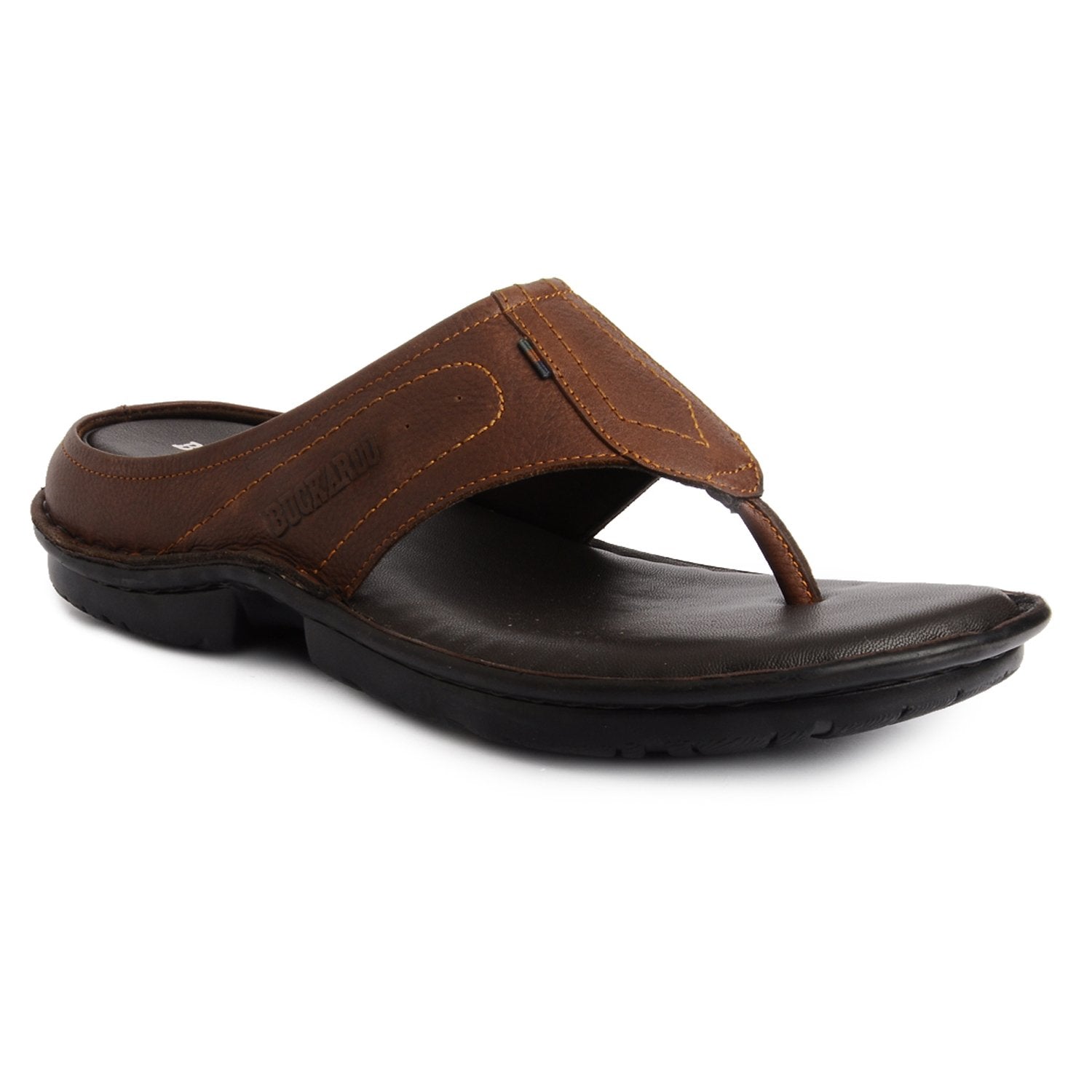 BUCKAROO Genuine Leather Casual Open Sandal for Men: MORRIS NX Brown