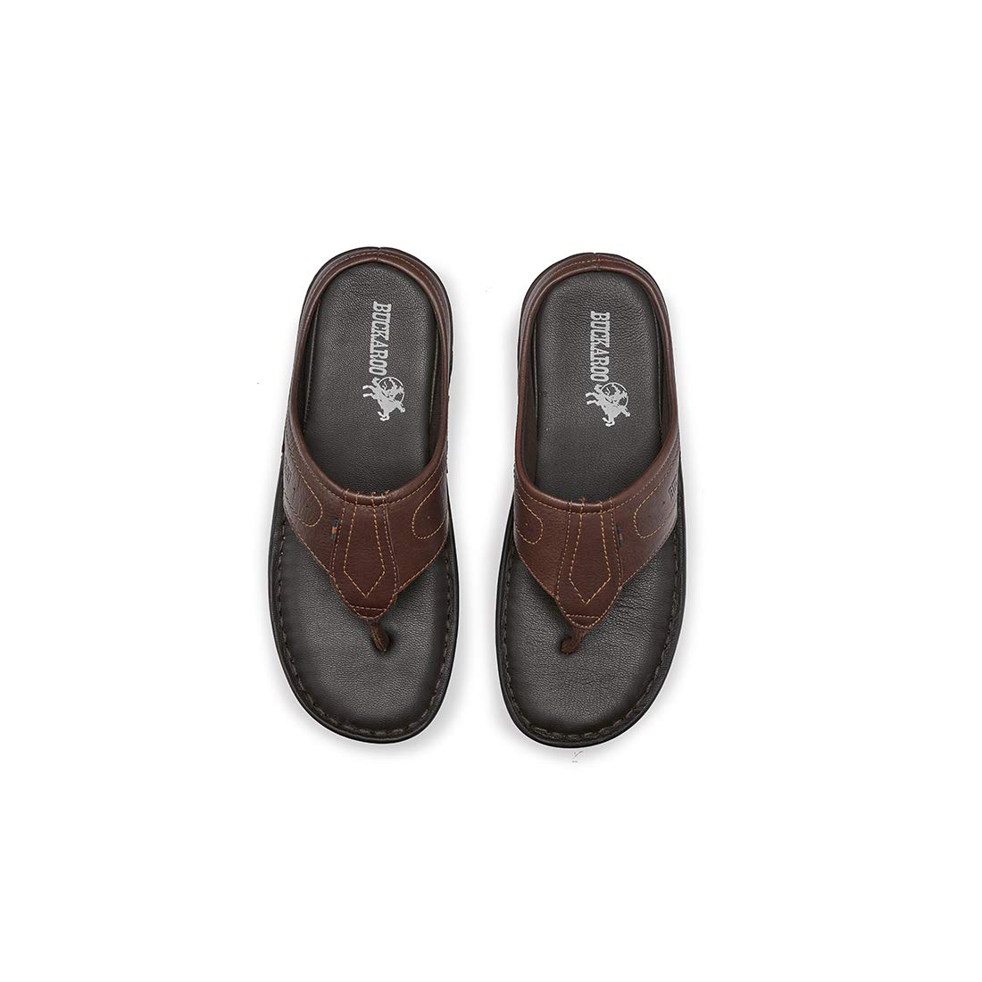 BUCKAROO Genuine Leather Casual Open Sandal for Men: MORRIS NX Brown