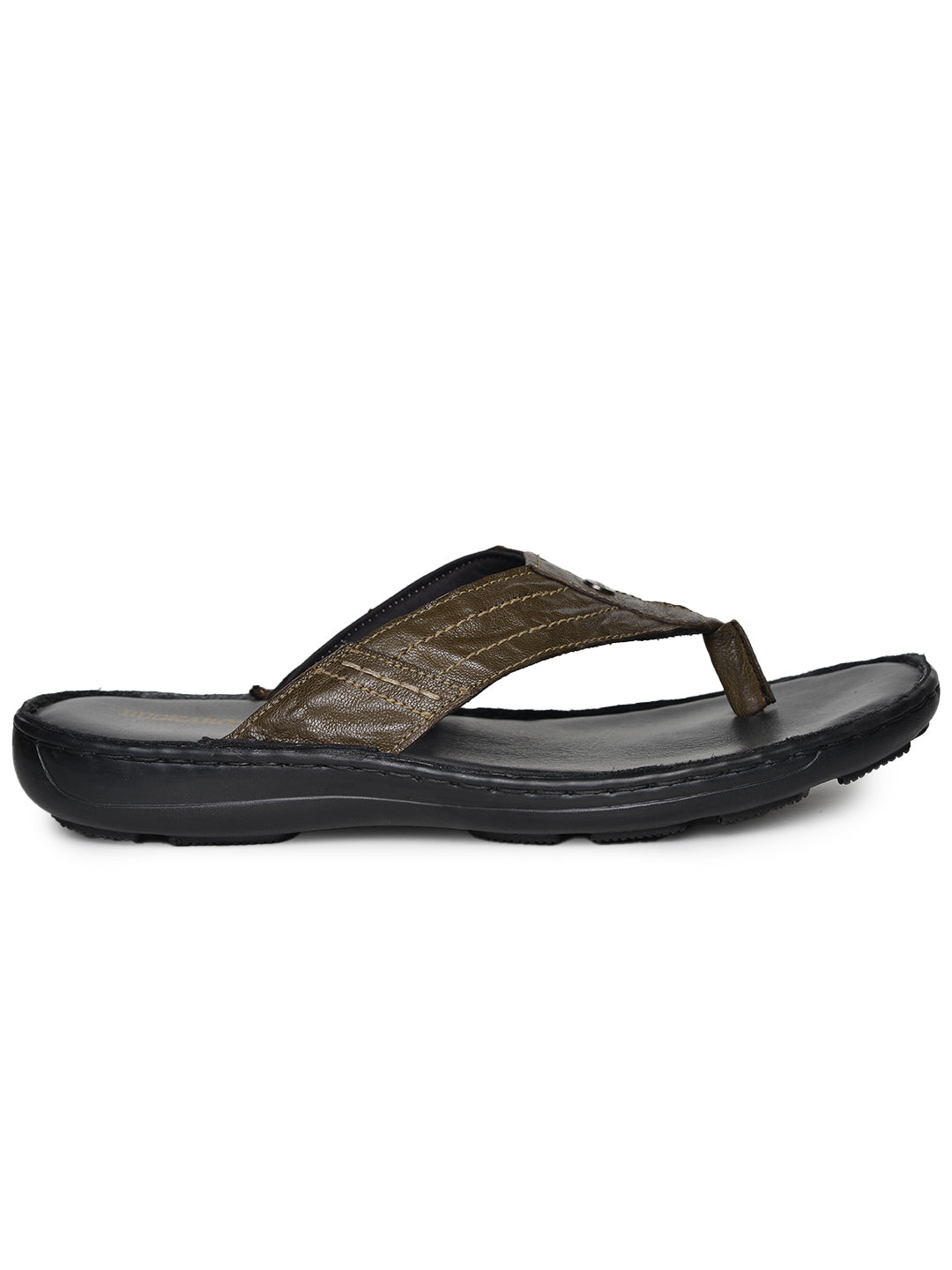 BUCKAROO Genuine Leather Casual Chappal for Men: JUNAK Olive 45 11