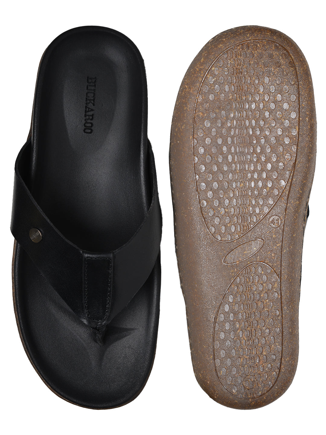 BUCKAROO Genuine Leather Casual Chappal for Men: LIFAN Brown 45 11