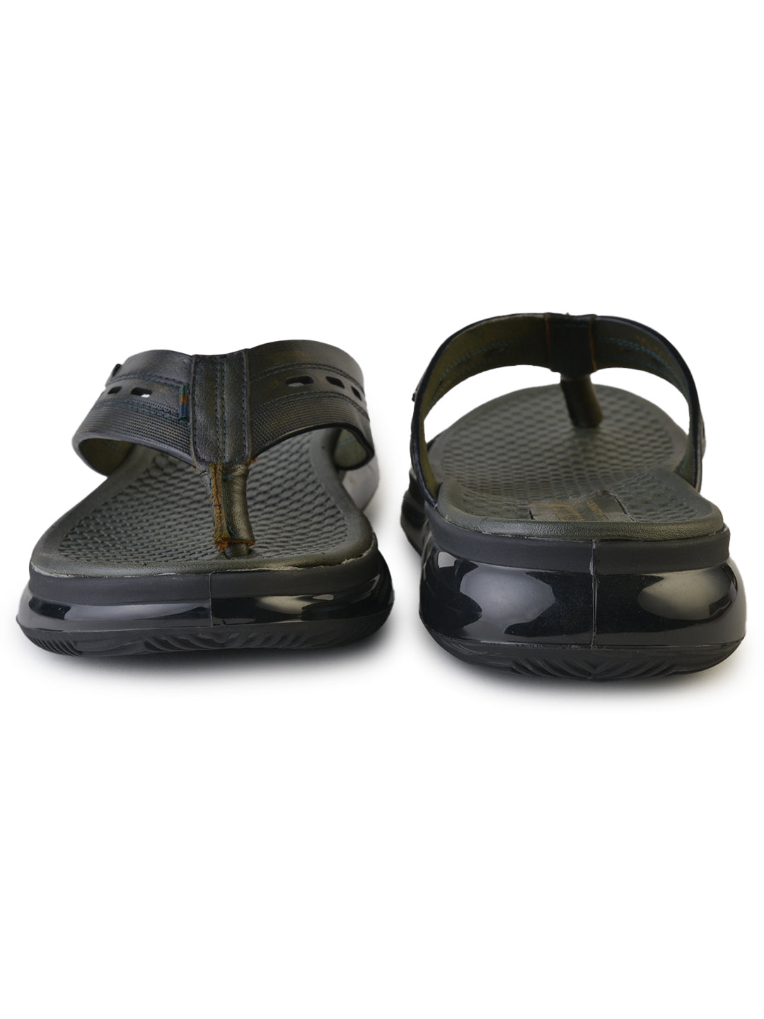 BUCKAROO Genuine Leather Casual Chappal for Men: PATON Olive