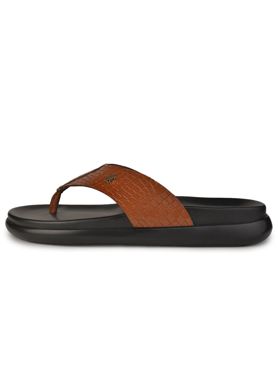 BUCKAROO Genuine Leather Casual Chappal for Men: RON Tan 45 11