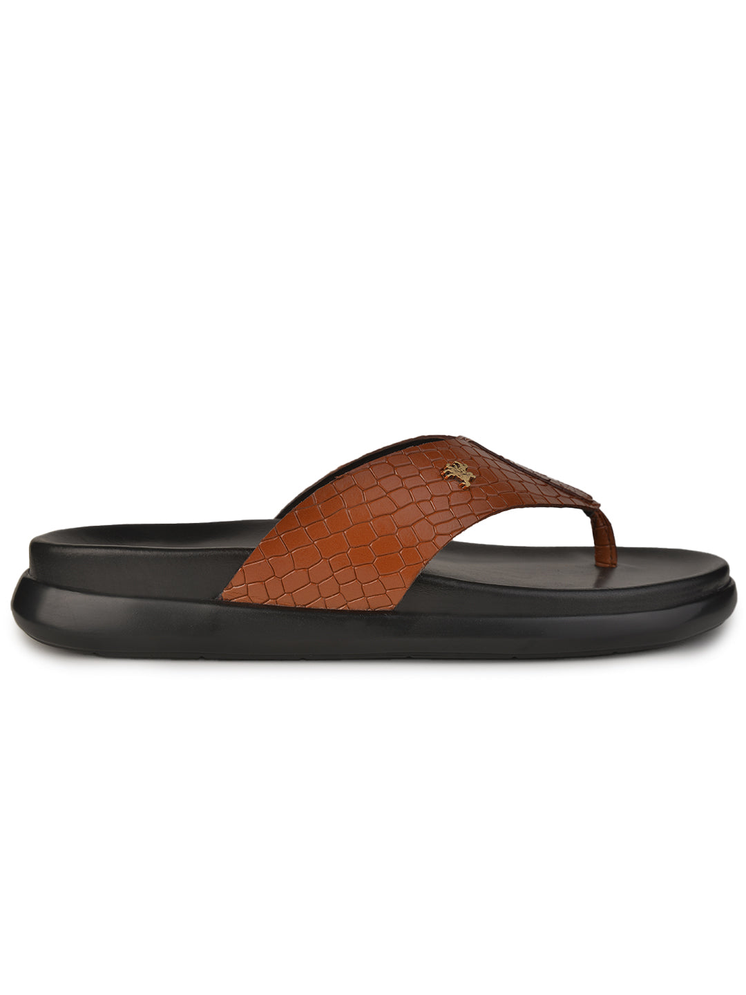 BUCKAROO Genuine Leather Casual Chappal for Men: RON Tan 45 11