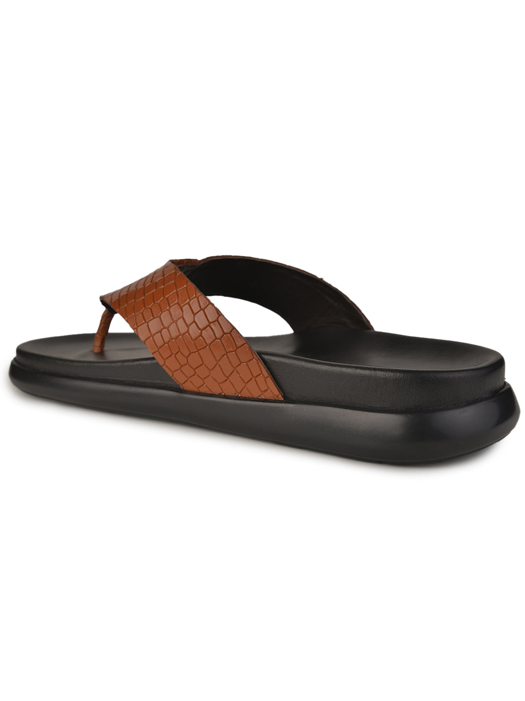 BUCKAROO Genuine Leather Casual Chappal for Men: RON