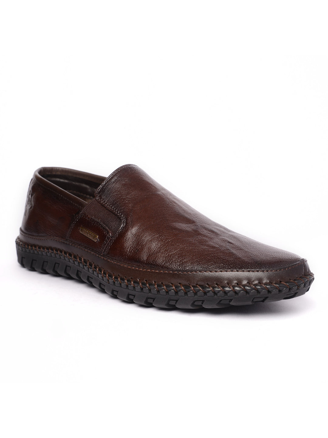 BUCKAROO Genuine Leather Casual Slip-On Shoes for Men | Mens Without Lace Shoes: NARDO