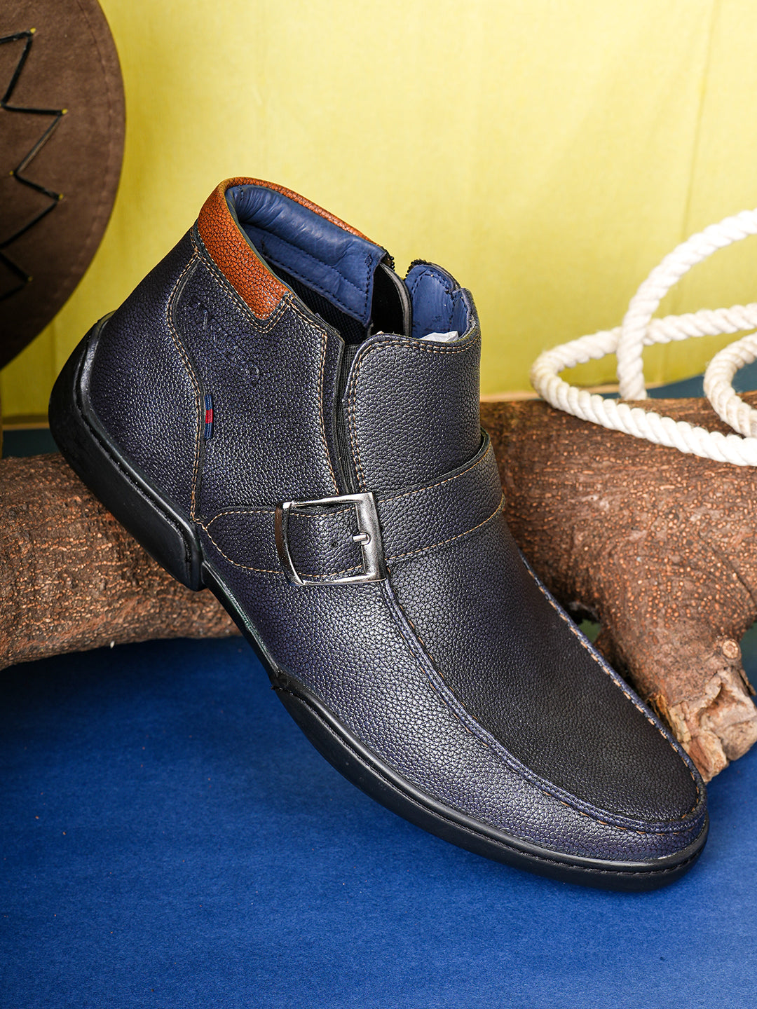 Jaripeo Vegan Leather Casual Boots for Men: HASTING 45 11