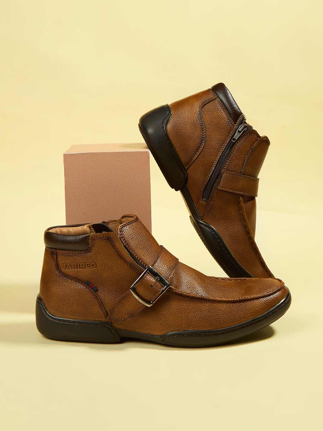 Jaripeo Vegan Leather Casual Boots for Men: HASTING 45 11