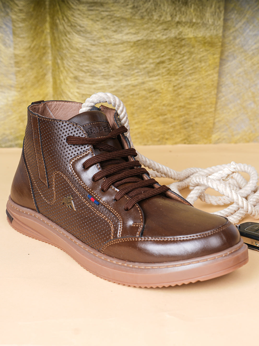 Jaripeo Vegan Leather Casual Boots for Men: PEFEN 45 11