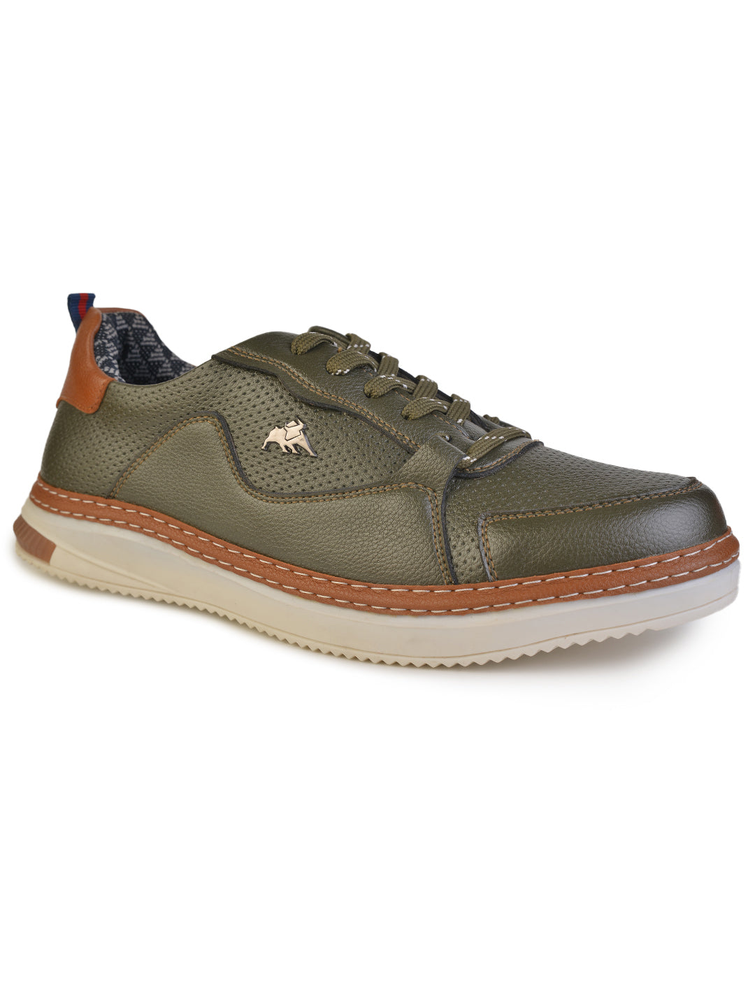 Jaripeo Vegan Leather Casual Shoes for Men: GLOR Olive 45 11