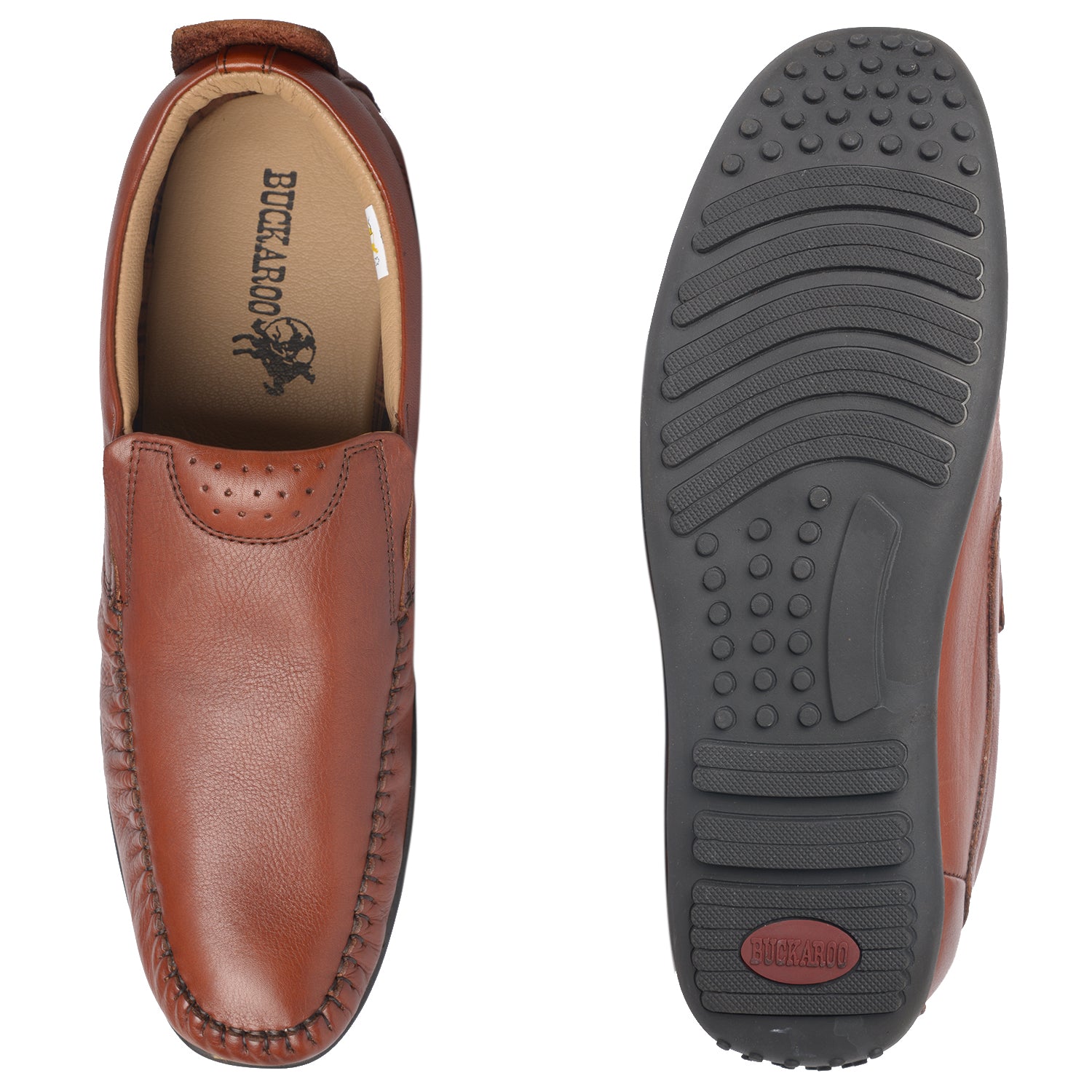 BUCKAROO Genuine Leather Casual Loafer for Men | Mens Slip on Shoes: NEW NEWTON