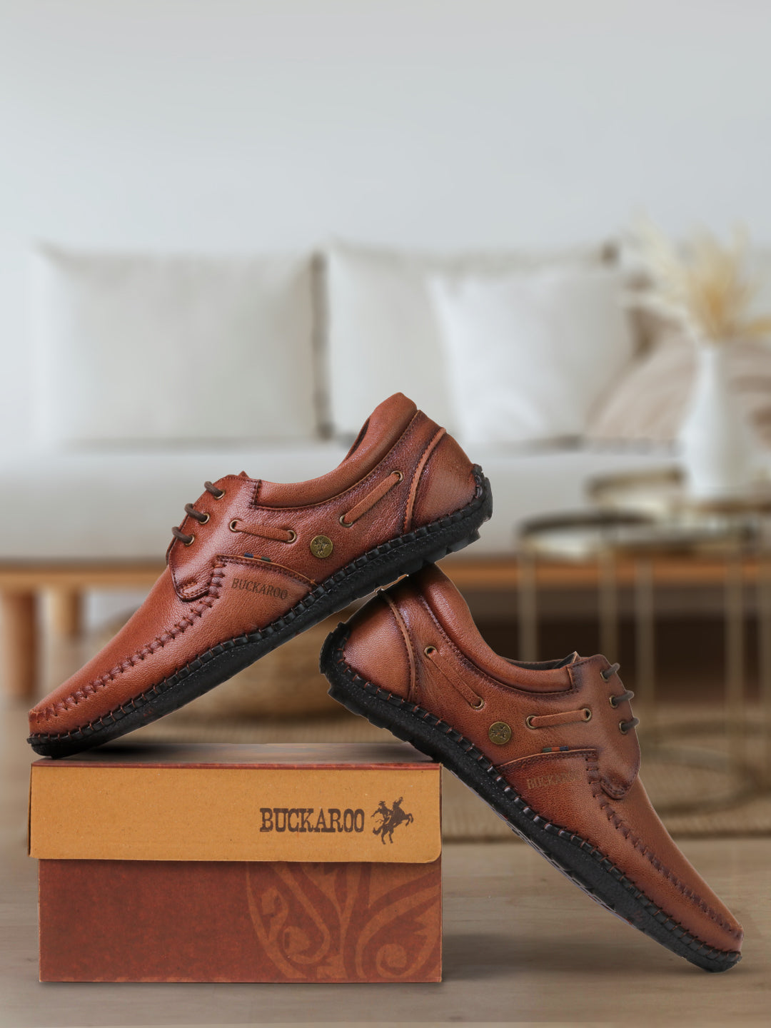 BUCKAROO Genuine Leather Casual Shoes for Men: NERLON 45 11