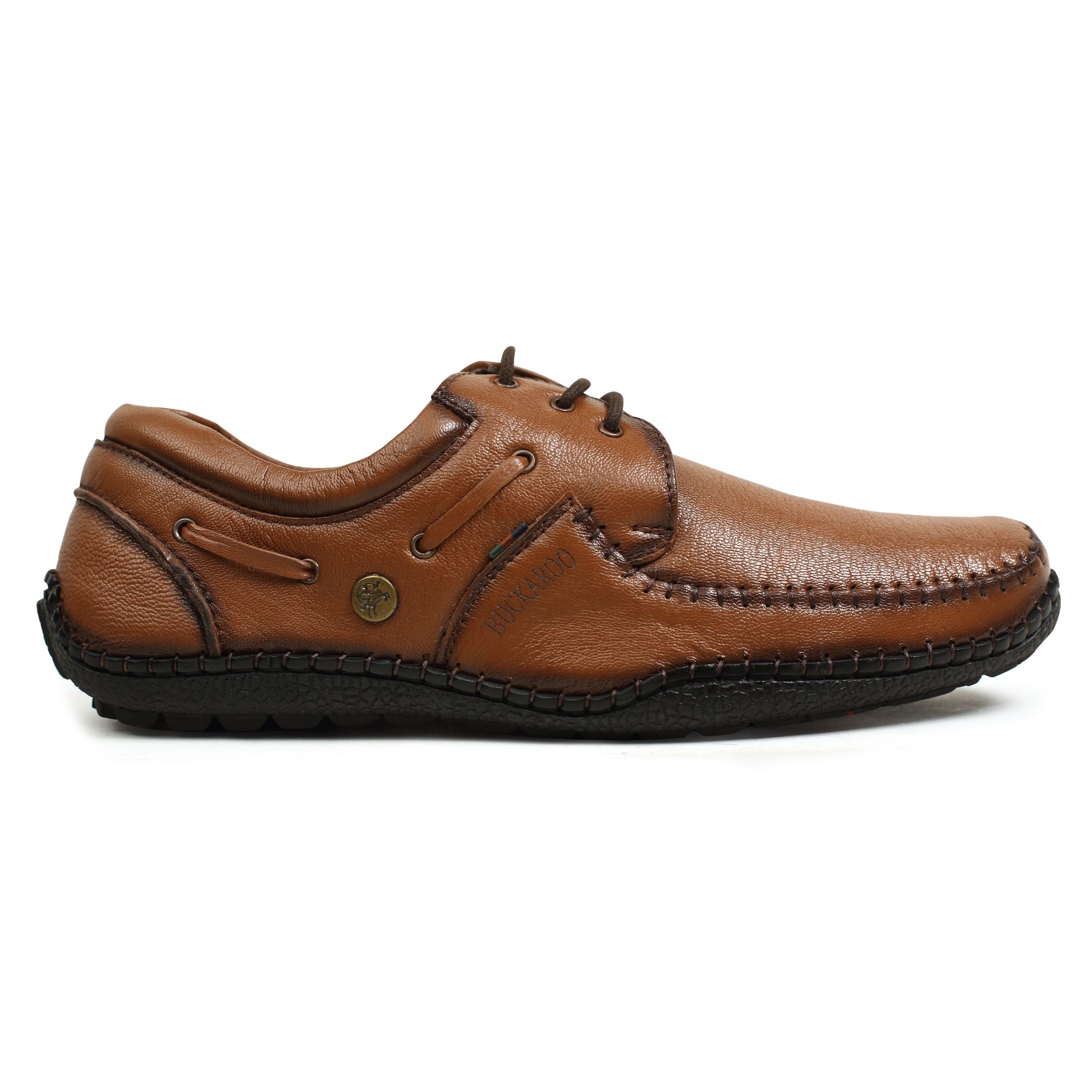 BUCKAROO Genuine Leather Casual Shoes for Men | Mens Lace up Shoe: NEW NERLON