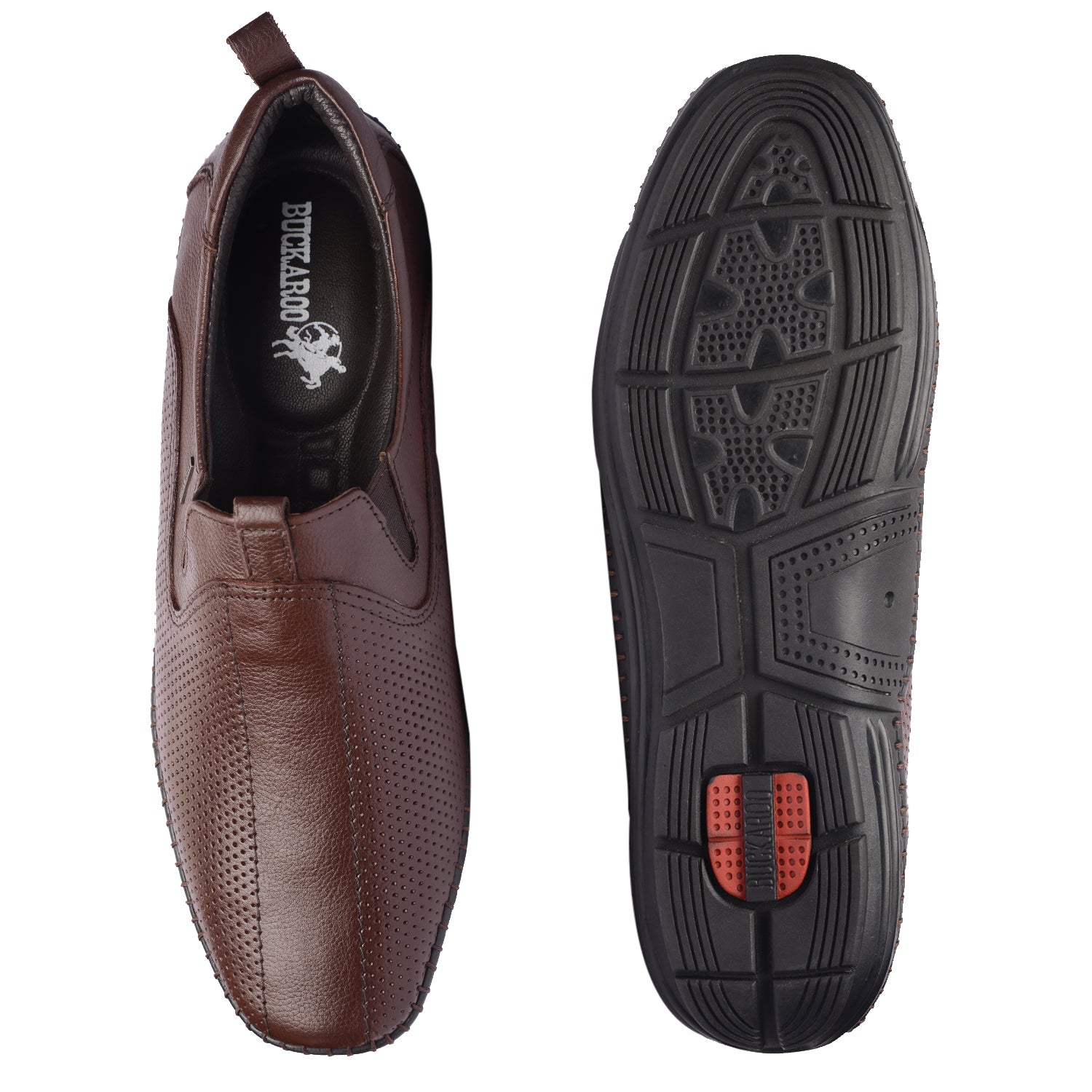 BUCKAROO Genuine Leather Casual Slip-On Shoes for Men: ALBERT