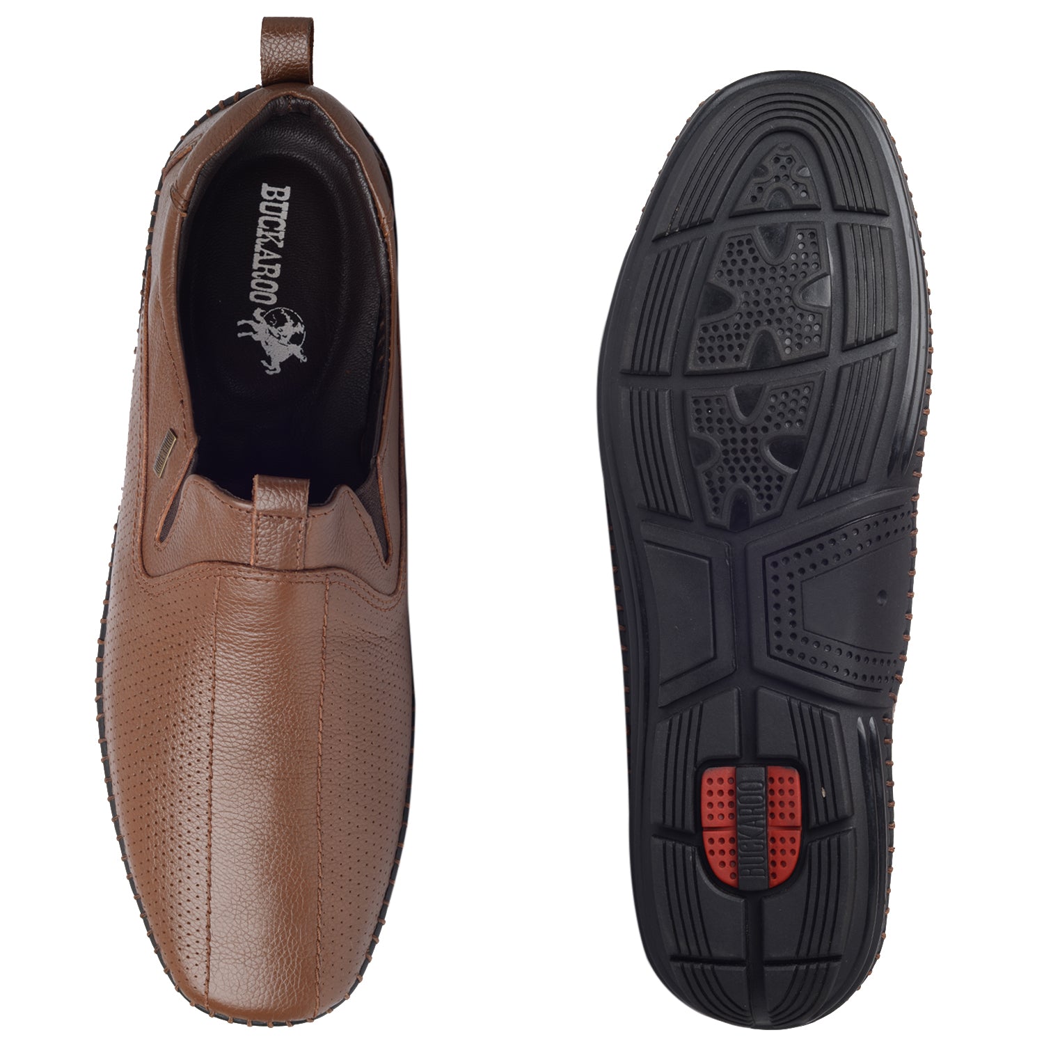 BUCKAROO Genuine Leather Casual Slip-On Shoes for Men: ALBERT