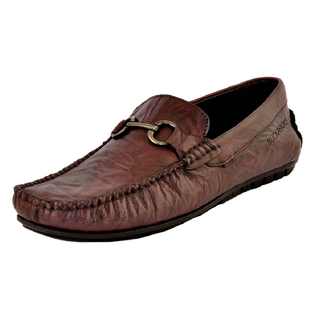 BUCKAROO Genuine Leather Casual Loafer for Men: AURORA Brown