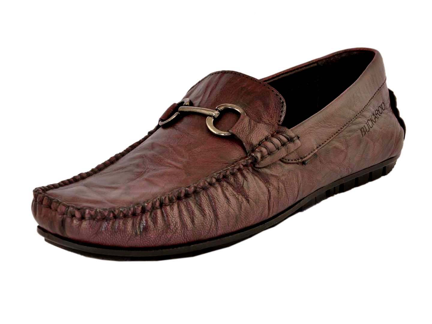 BUCKAROO Genuine Leather Casual Loafer for Men: AURORA Brown