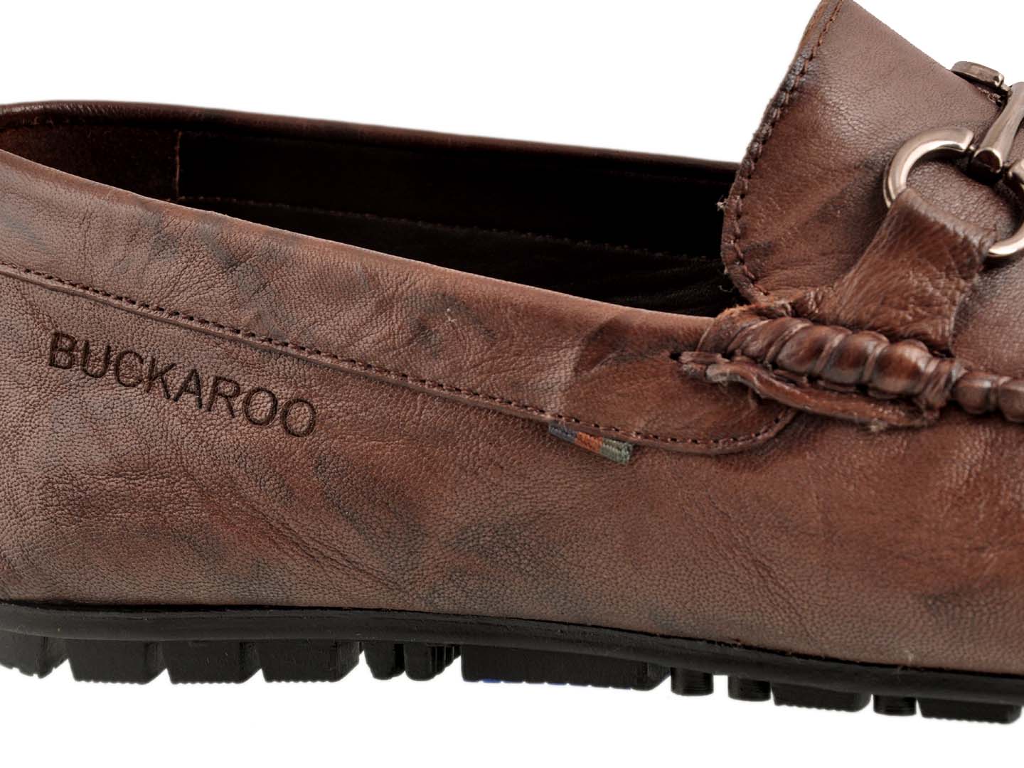 BUCKAROO Genuine Leather Casual Loafer for Men: AURORA Brown