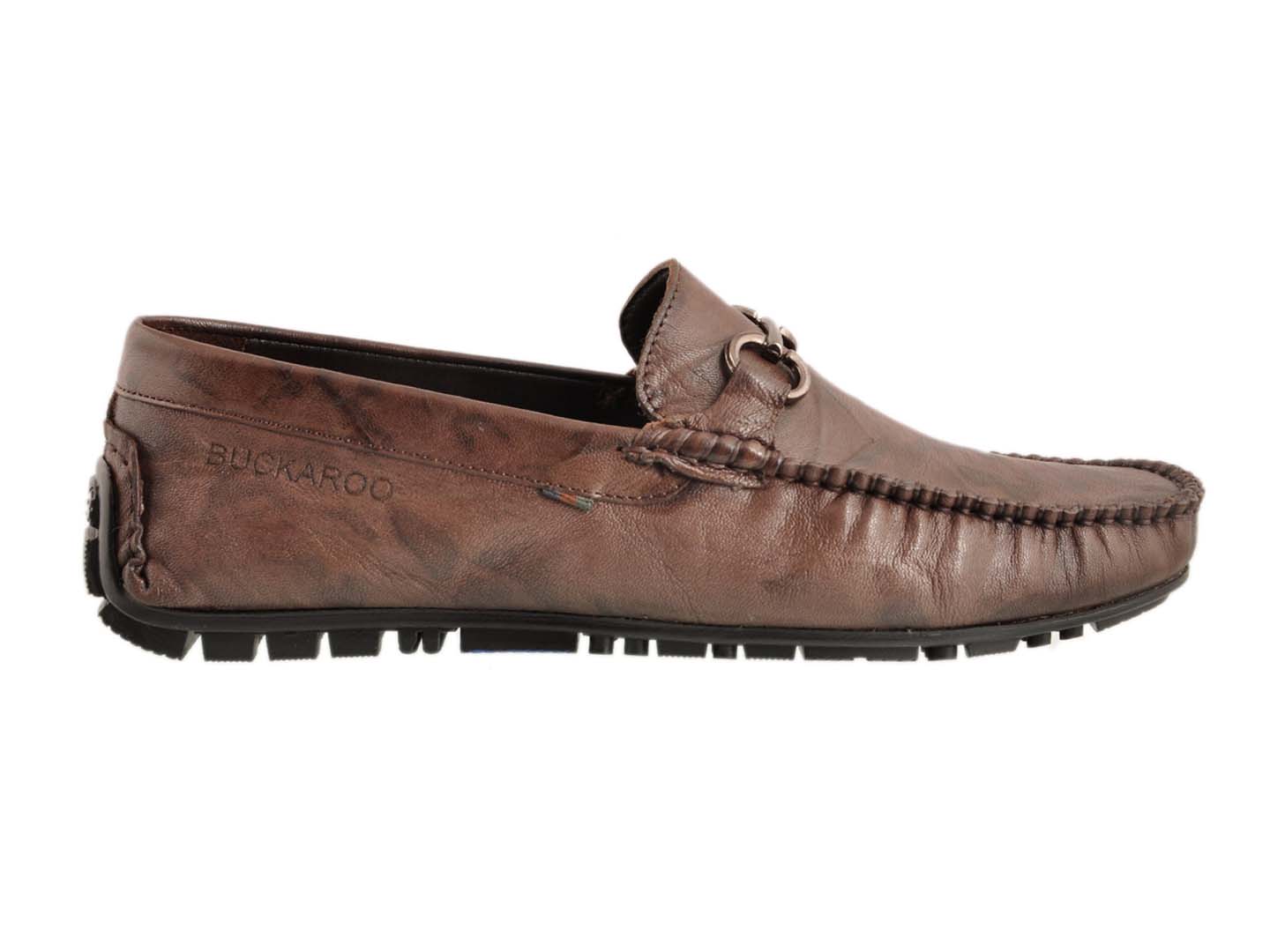 BUCKAROO Genuine Leather Casual Loafer for Men: AURORA Brown