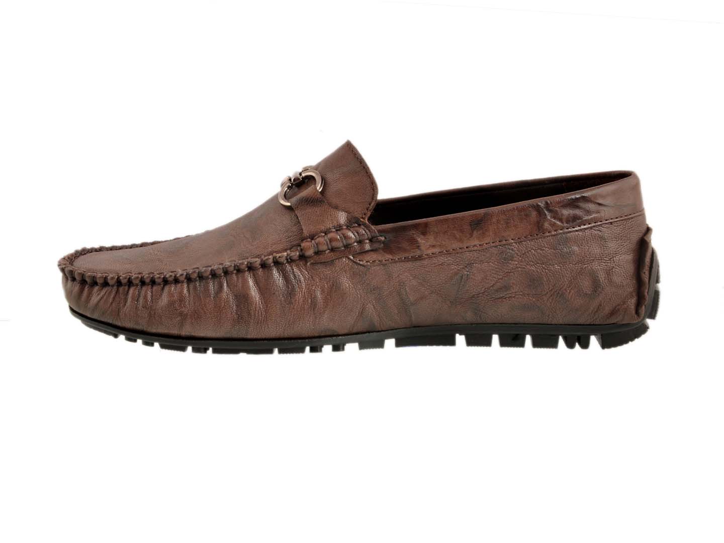 BUCKAROO Genuine Leather Casual Loafer for Men: AURORA Brown