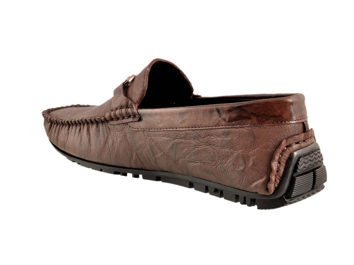 BUCKAROO Genuine Leather Casual Loafer for Men: AURORA Brown
