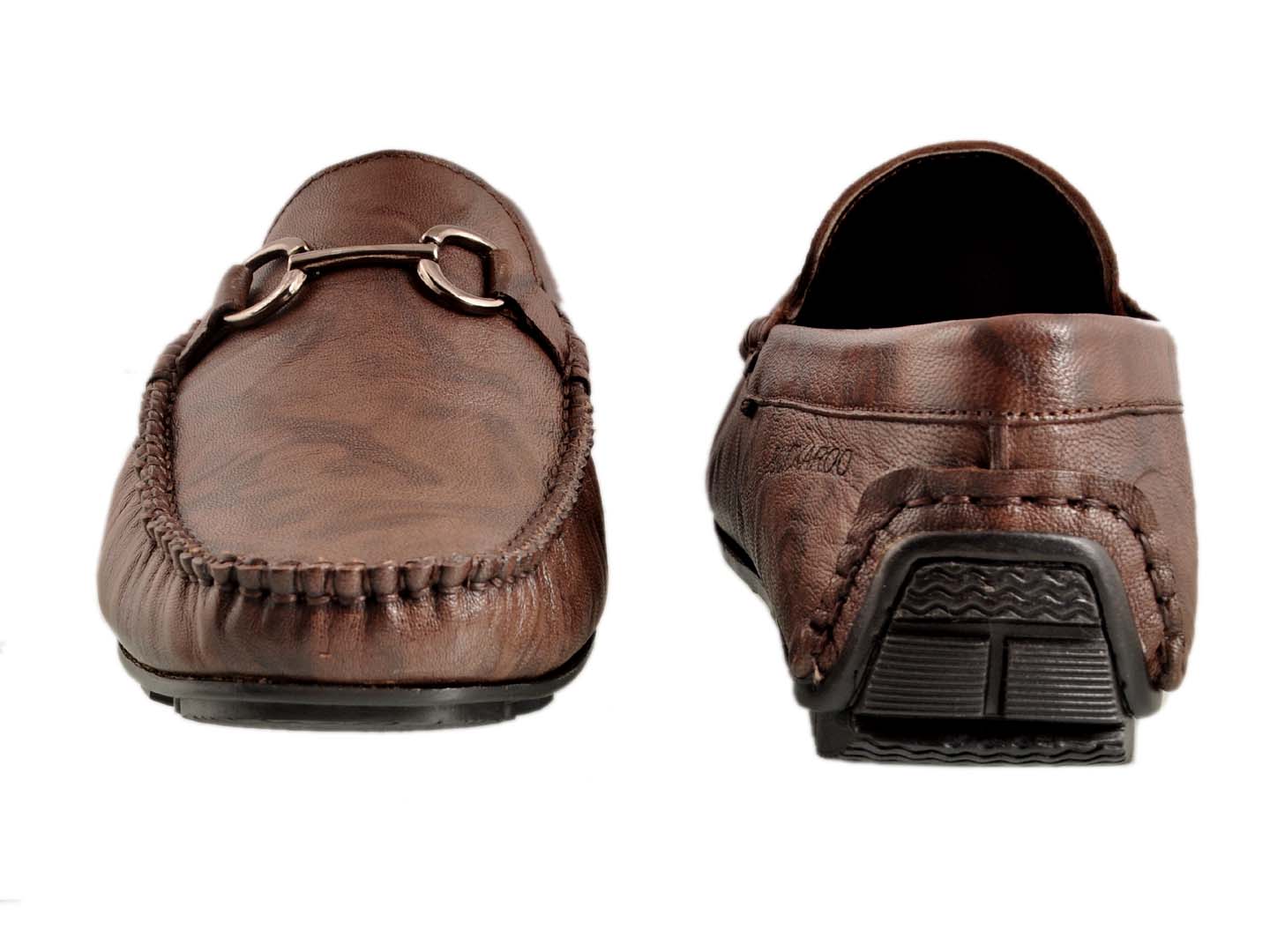 BUCKAROO Genuine Leather Casual Loafer for Men: AURORA Brown
