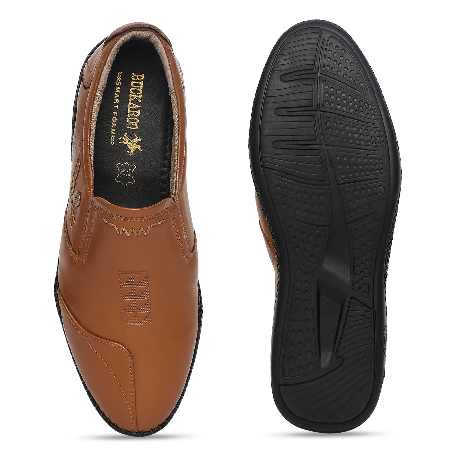 BUCKAROO Genuine Leather Casual Loafer for Men | Mens Slip on Shoes: FILMORE