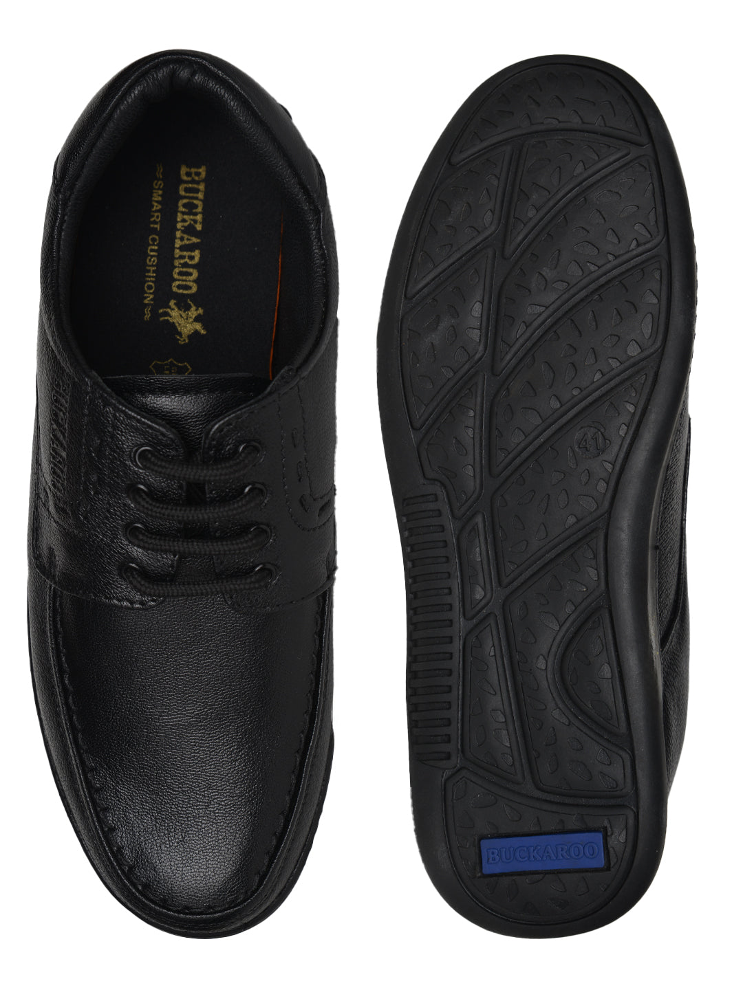 BUCKAROO Genuine Leather Casual Shoes for Men: ERVING Black 45 11