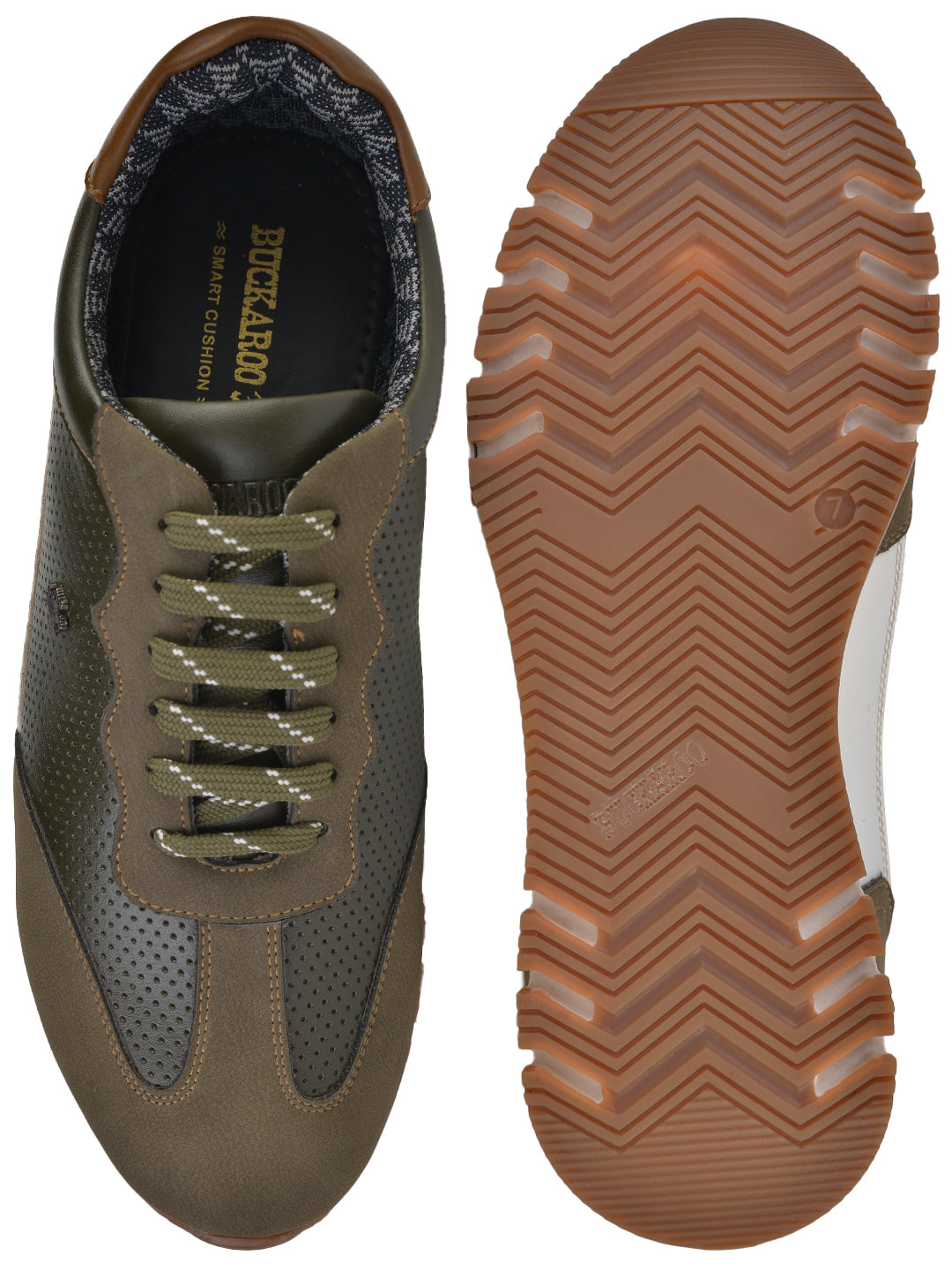 BUCKAROO Vegan Leather Casual Shoes for Men: OBAN Tan 45 11