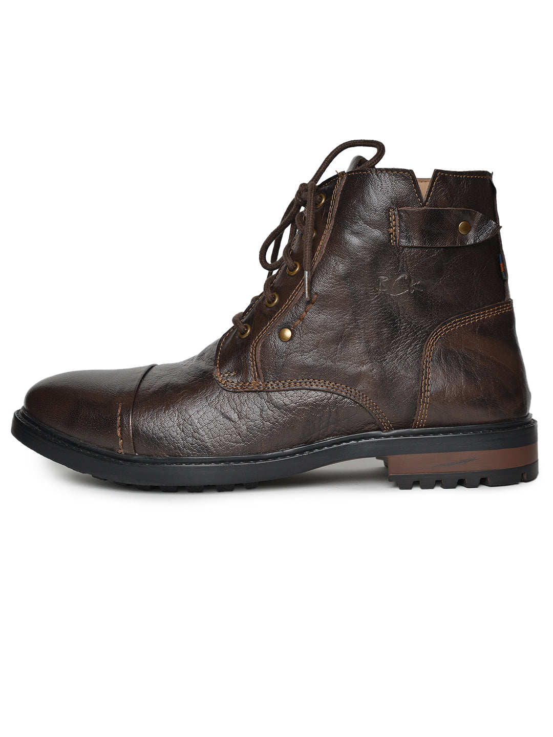 BUCKAROO Genuine Leather Casual Boots for Men: APACHEE Brown 45 11