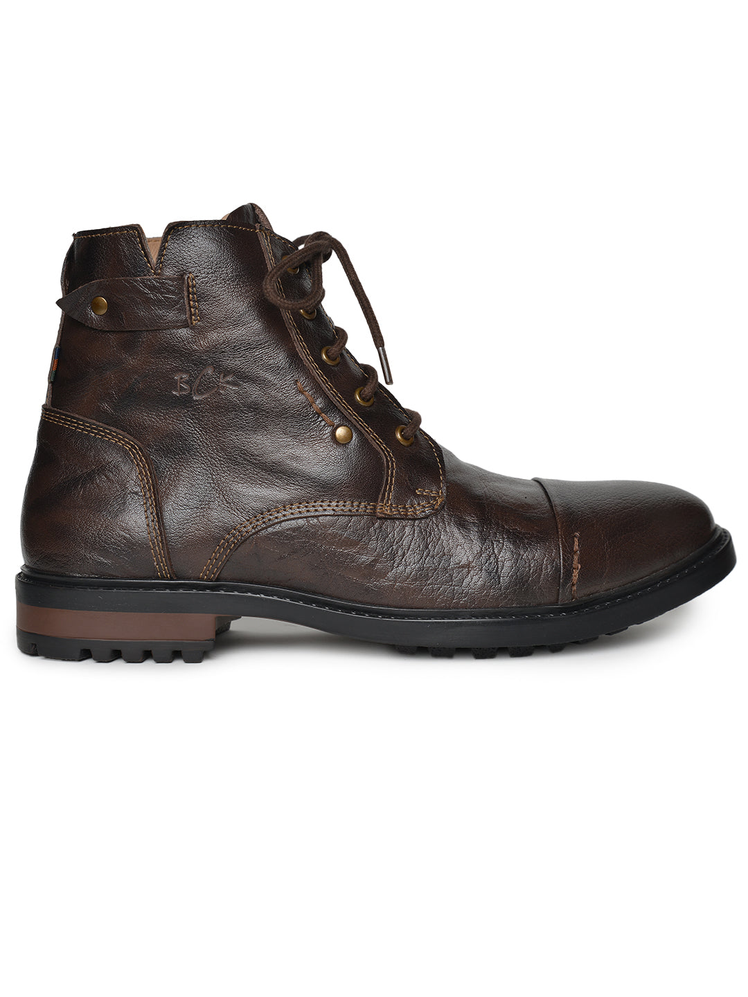 BUCKAROO Genuine Leather Casual Boots for Men: APACHEE Brown 45 11