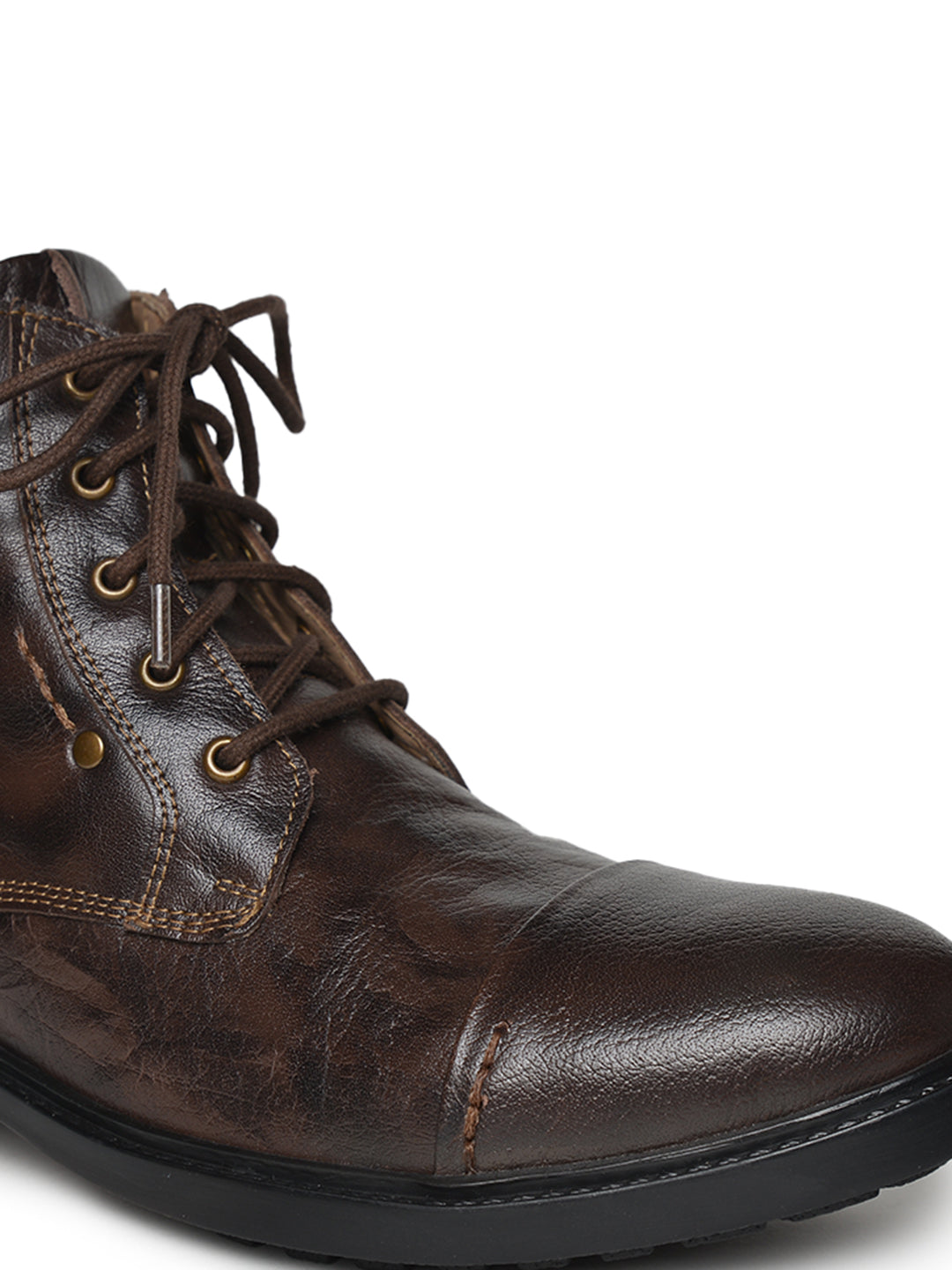 BUCKAROO Genuine Leather Casual Boots for Men: APACHEE Brown 45 11