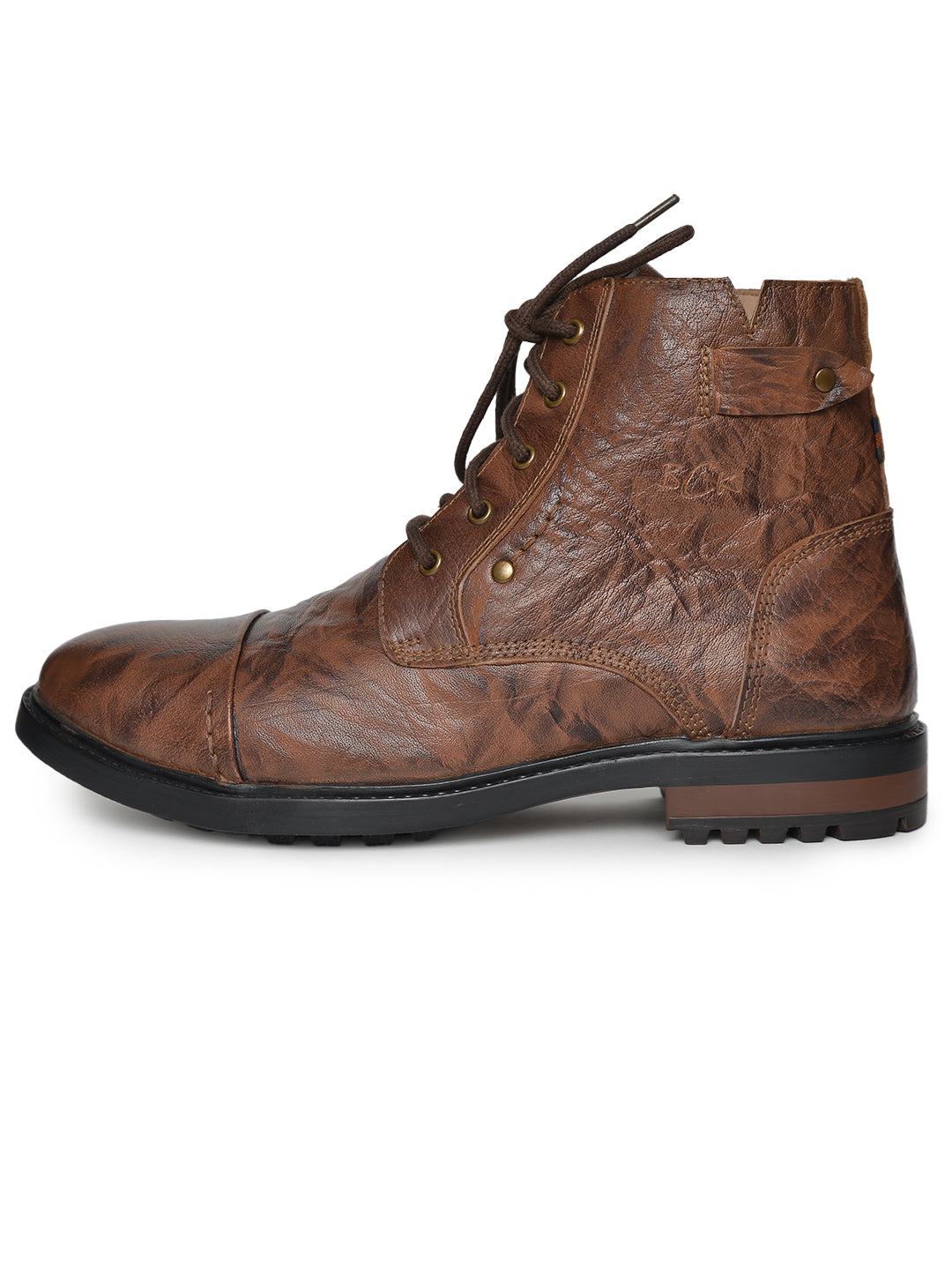 BUCKAROO Genuine Leather Casual Boots for Men: APACHEE Brown 45 11