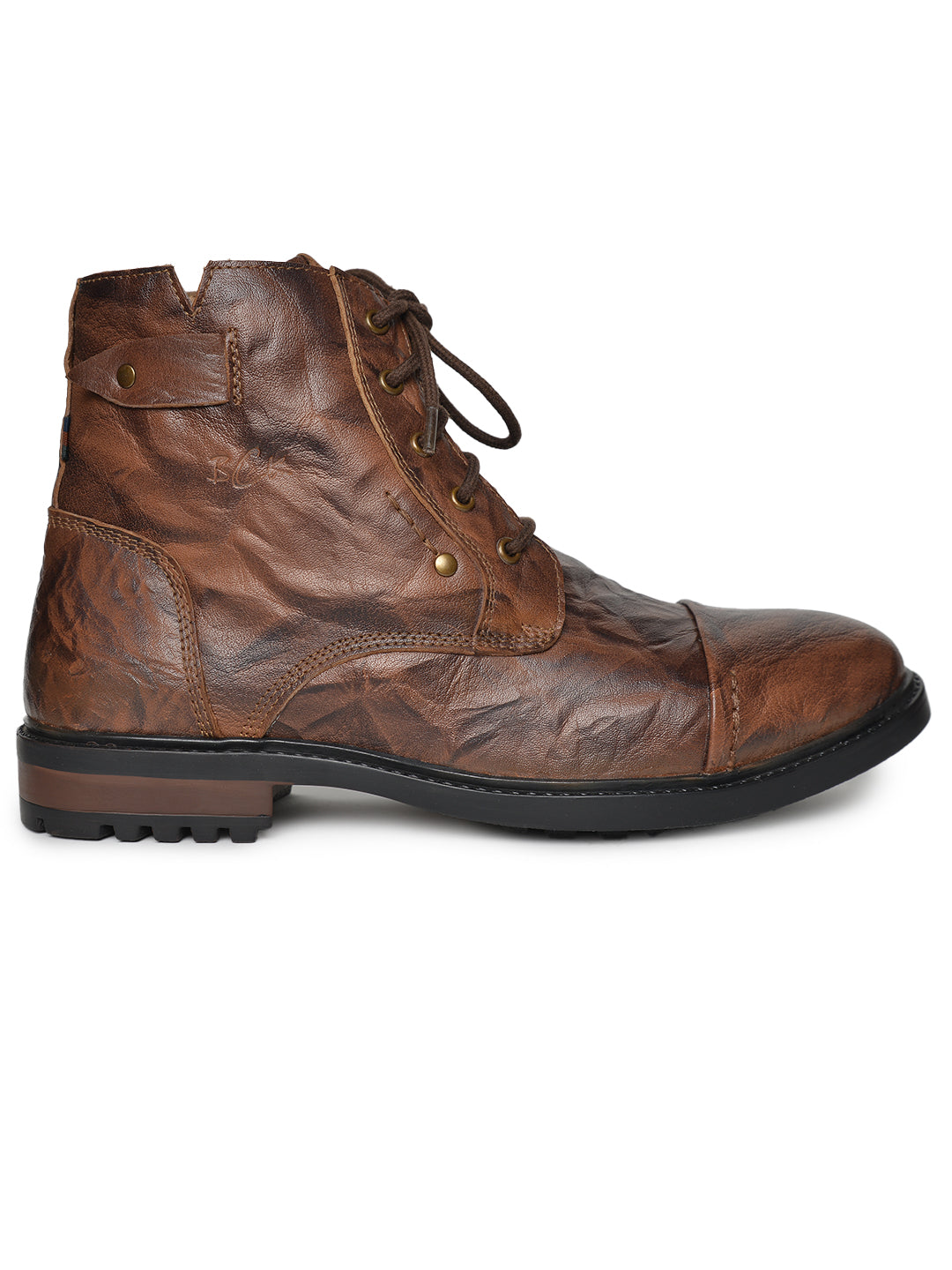 BUCKAROO Genuine Leather Casual Boots for Men: APACHEE Brown 45 11