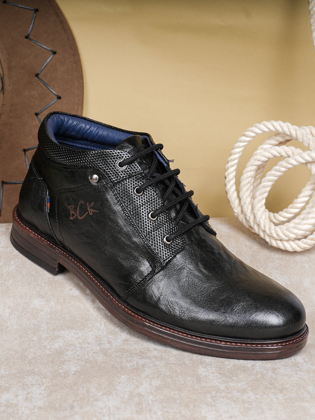 BUCKAROO Genuine Leather Casual Boots for Men: HARKAN Tan 45 11