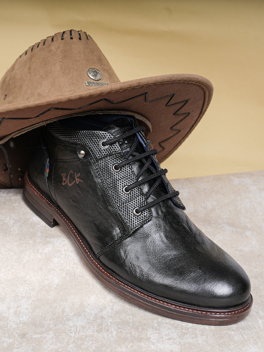 BUCKAROO Genuine Leather Casual Boots for Men: HARKAN Tan 45 11