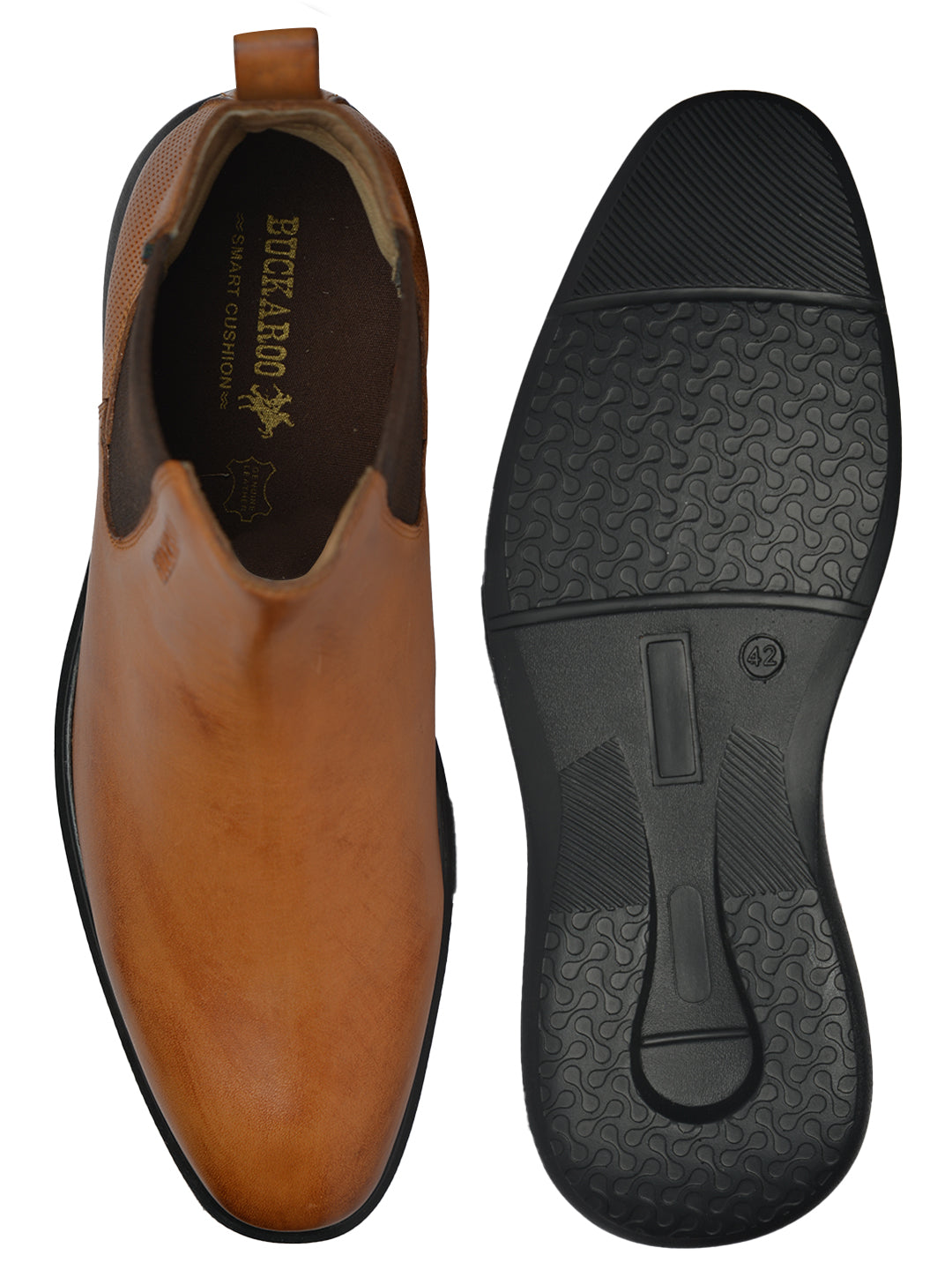 BUCKAROO Genuine Leather Casual Open Sandal for Men: ARTO Black 45 11