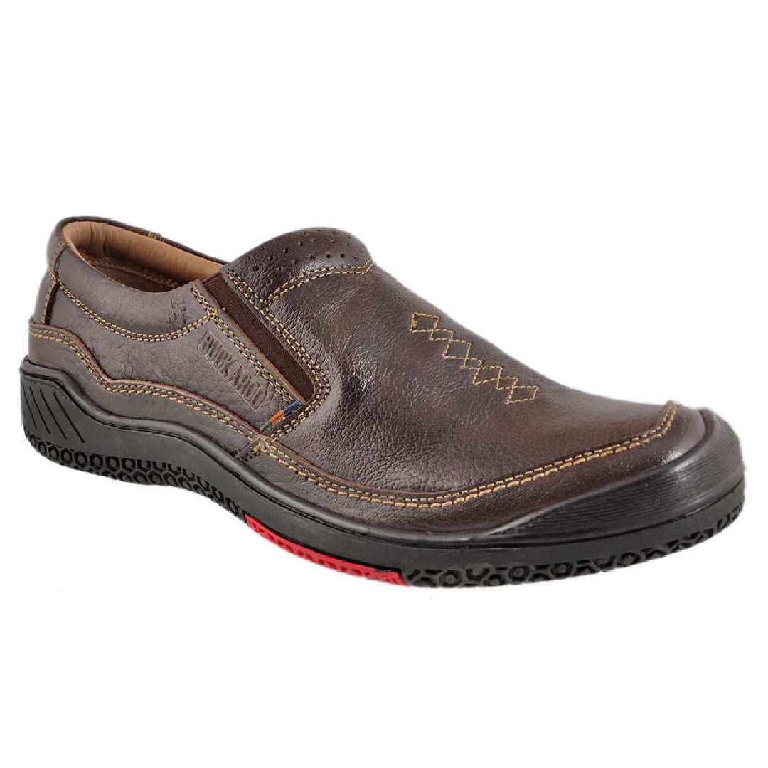 BUCKAROO Genuine Leather Casual Slip-On Shoes for Men: BRENT Tan