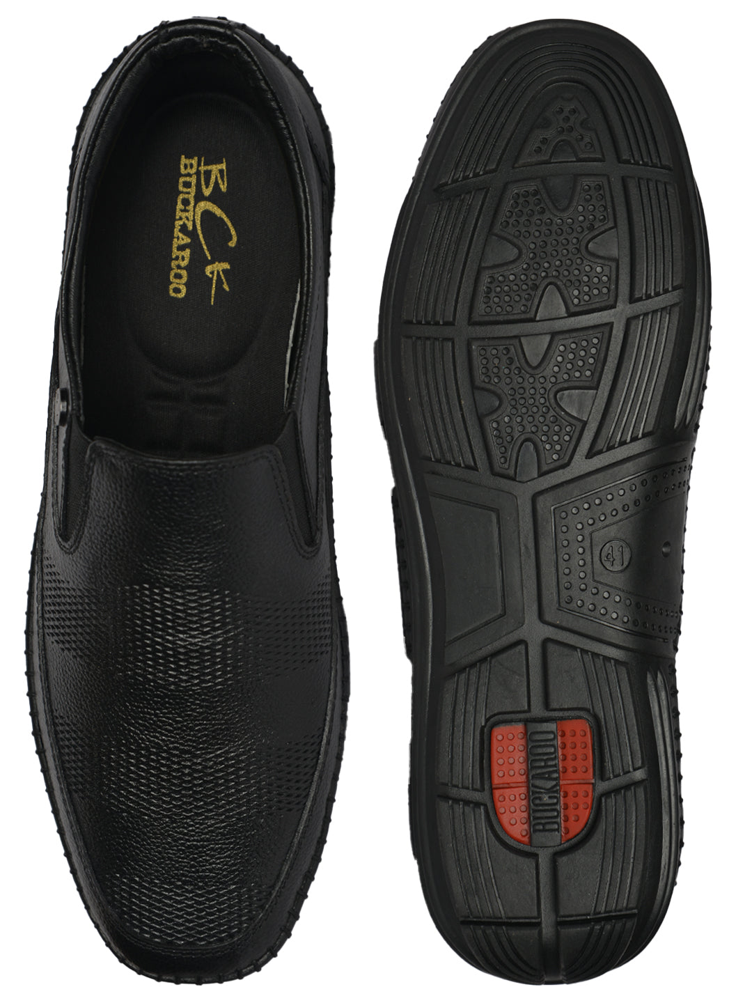 BUCKAROO Genuine Leather Casual Shoes for Men: APRILA Brown 45 11
