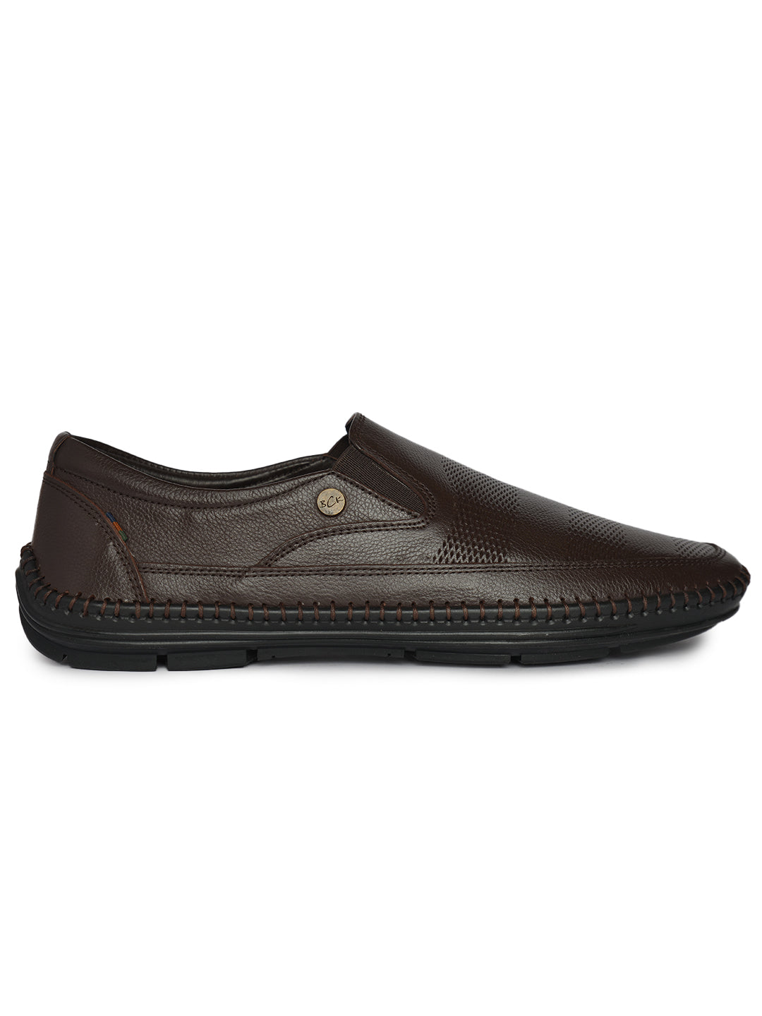 BUCKAROO Genuine Leather Casual Shoes for Men: APRILA Brown 45 11