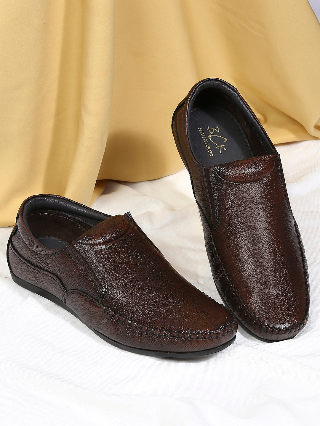 BUCKAROO Genuine Leather Casual Shoes for Men: GEF Brown