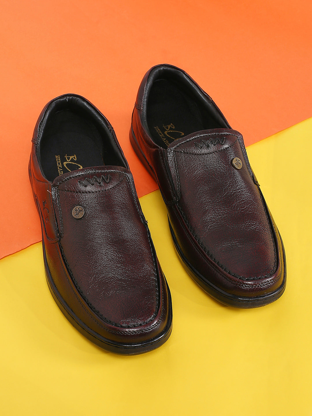 BUCKAROO Genuine Leather Casual Shoes for Men: ERROL Brown 45 11