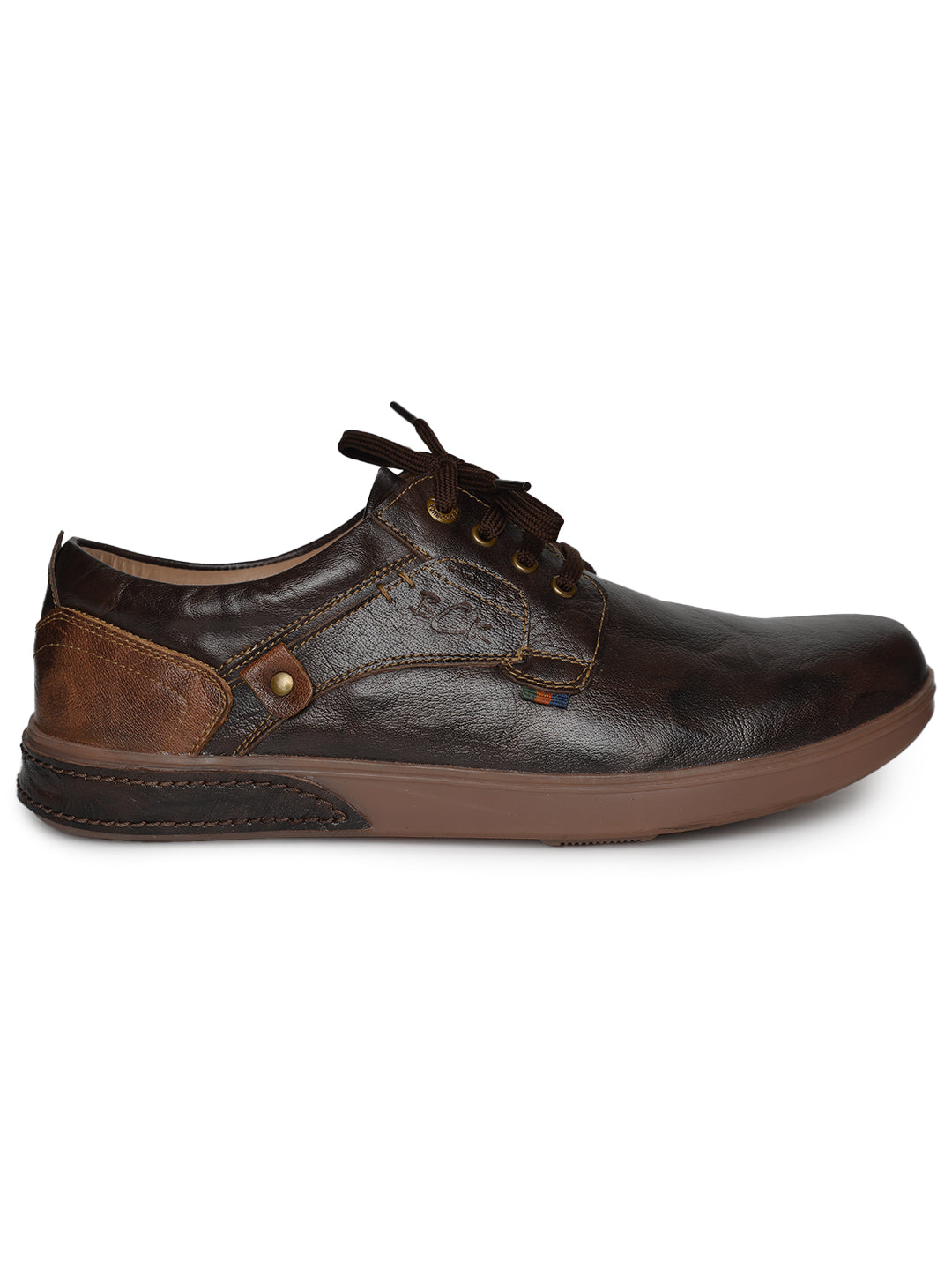 BUCKAROO Genuine Leather Casual Shoes for Men: CLARETA Brown 45 11