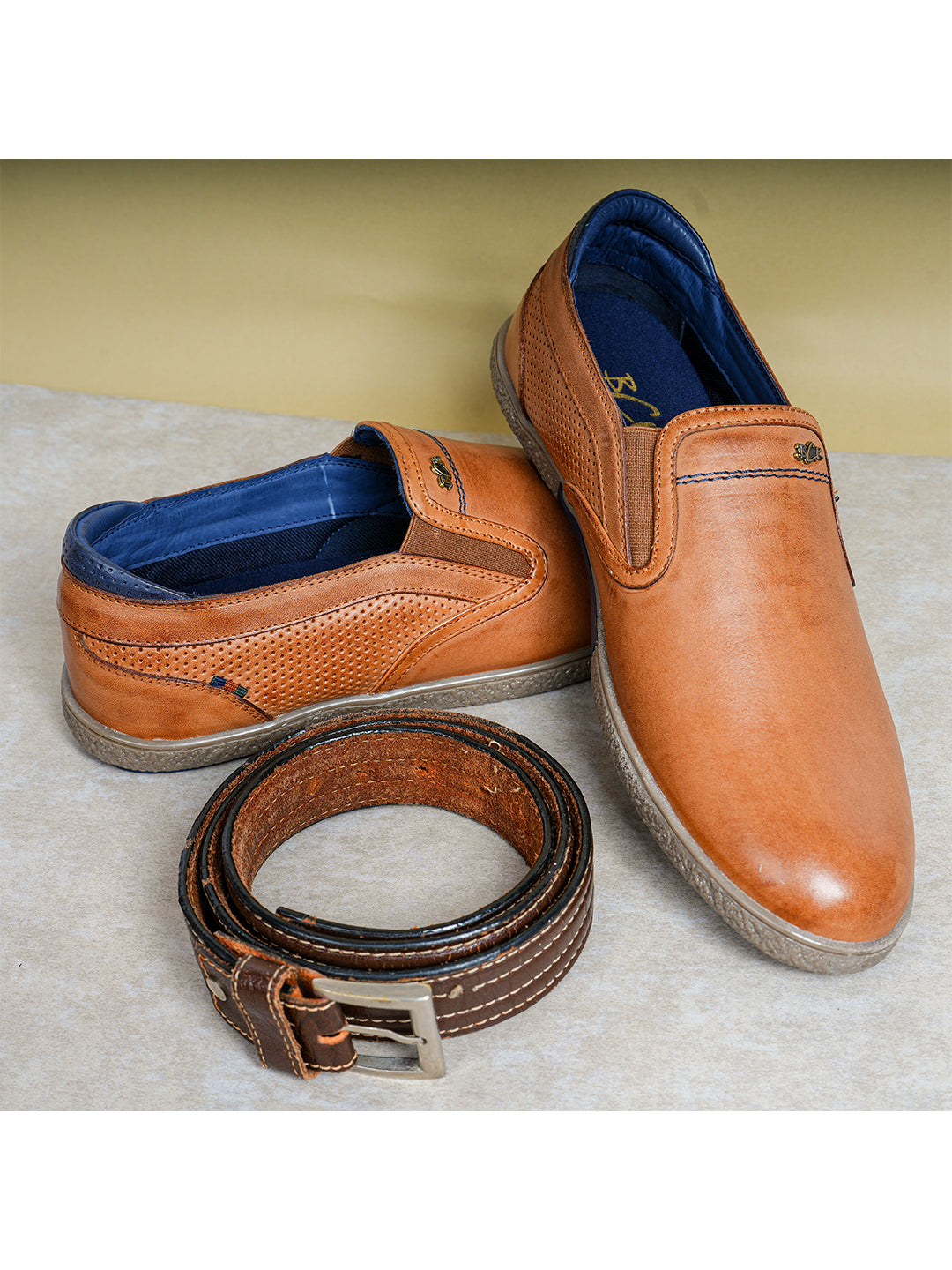 BUCKAROO Genuine Leather Casual Shoes for Men: BREEN Tan 45 11