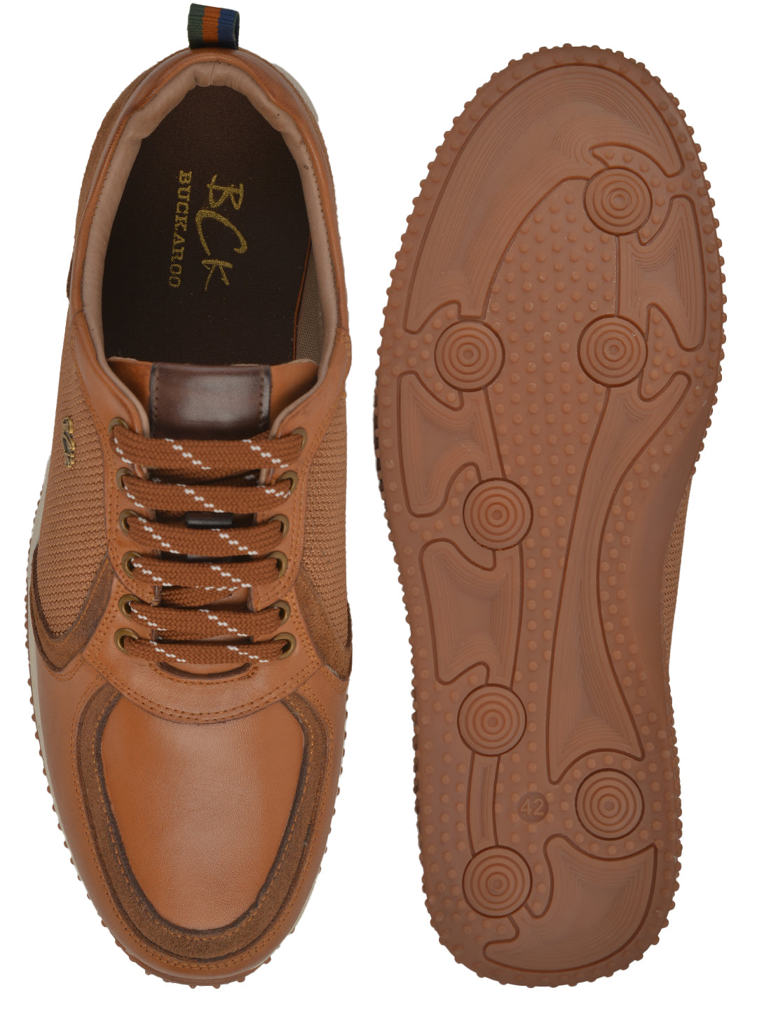 BUCKAROO Genuine Leather Casual Shoes for Men: KAZ Tan 45 11