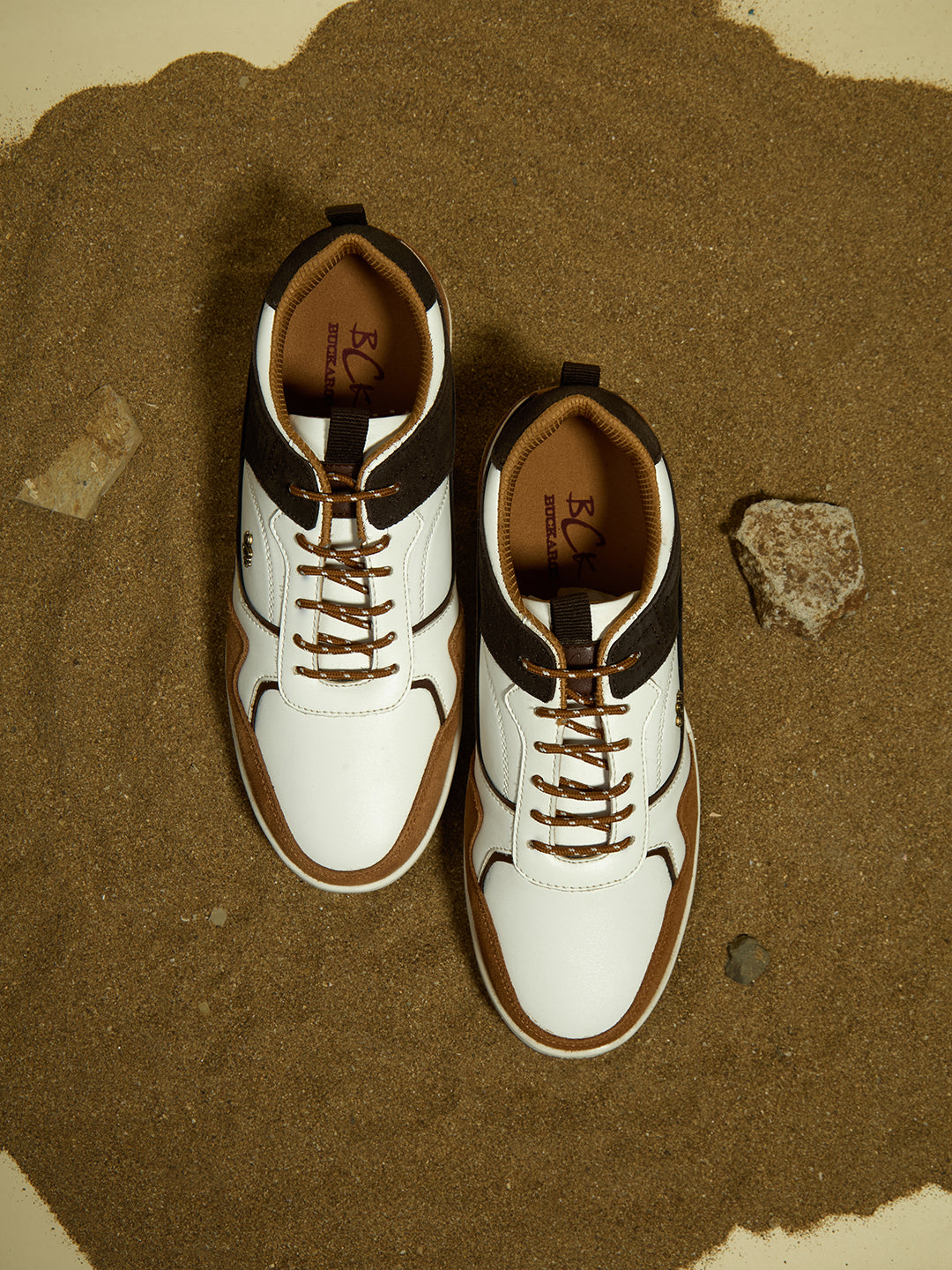 BUCKAROO Vegan Leather Casual Shoes for Men: KORNEL Tan 45 11