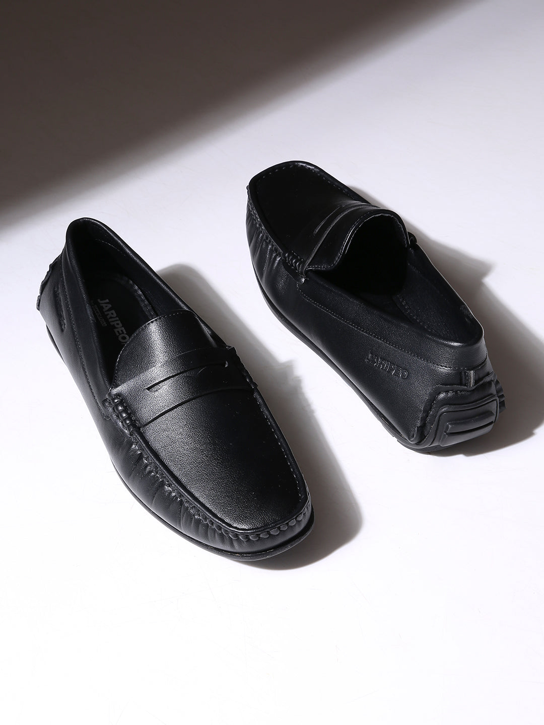 Jaripeo Vegan Leather Casual Loafer for Men: CANYON Black 45 11