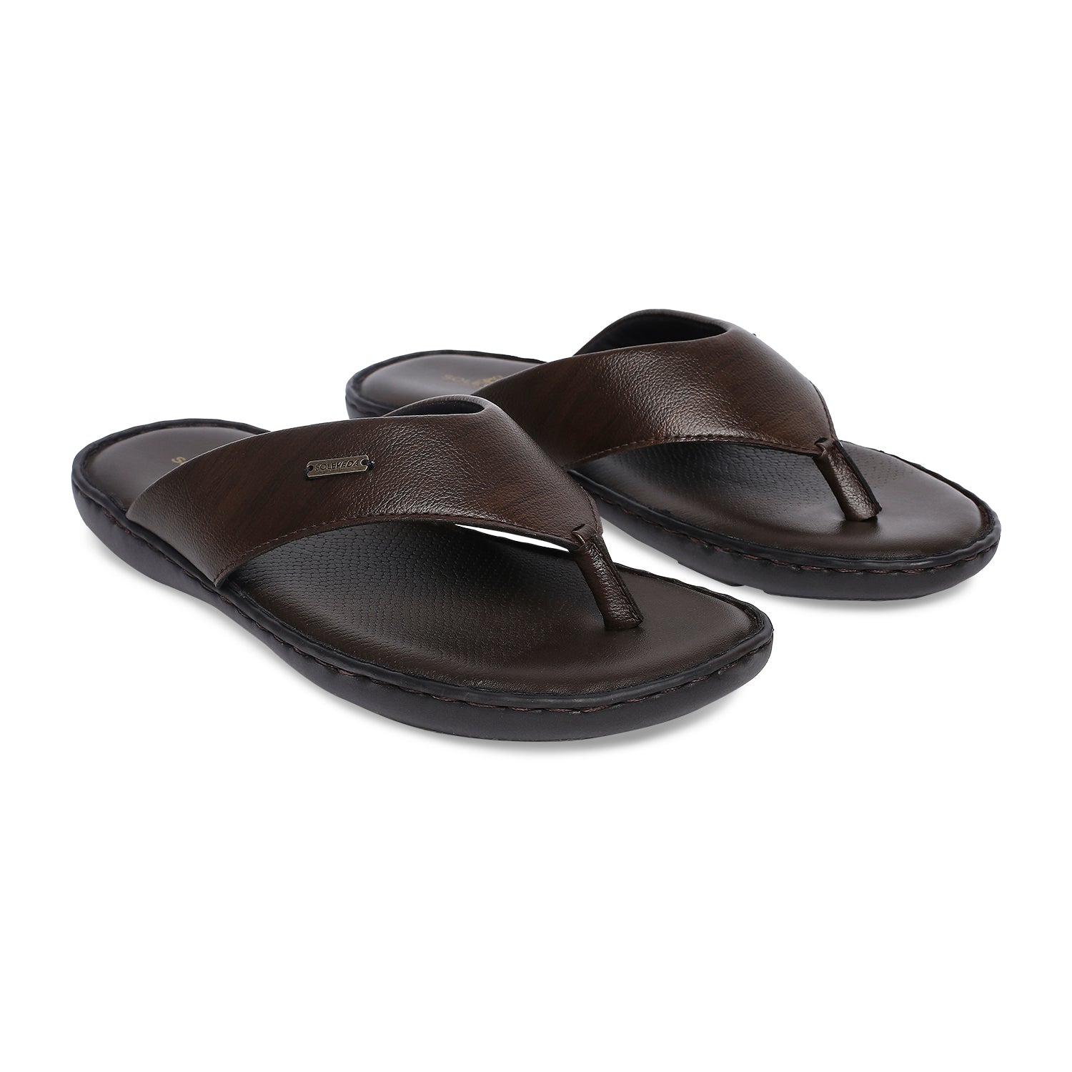 Soleveda Premium Synthetic Casual Chappal for Men: FERKA Tan 45 11