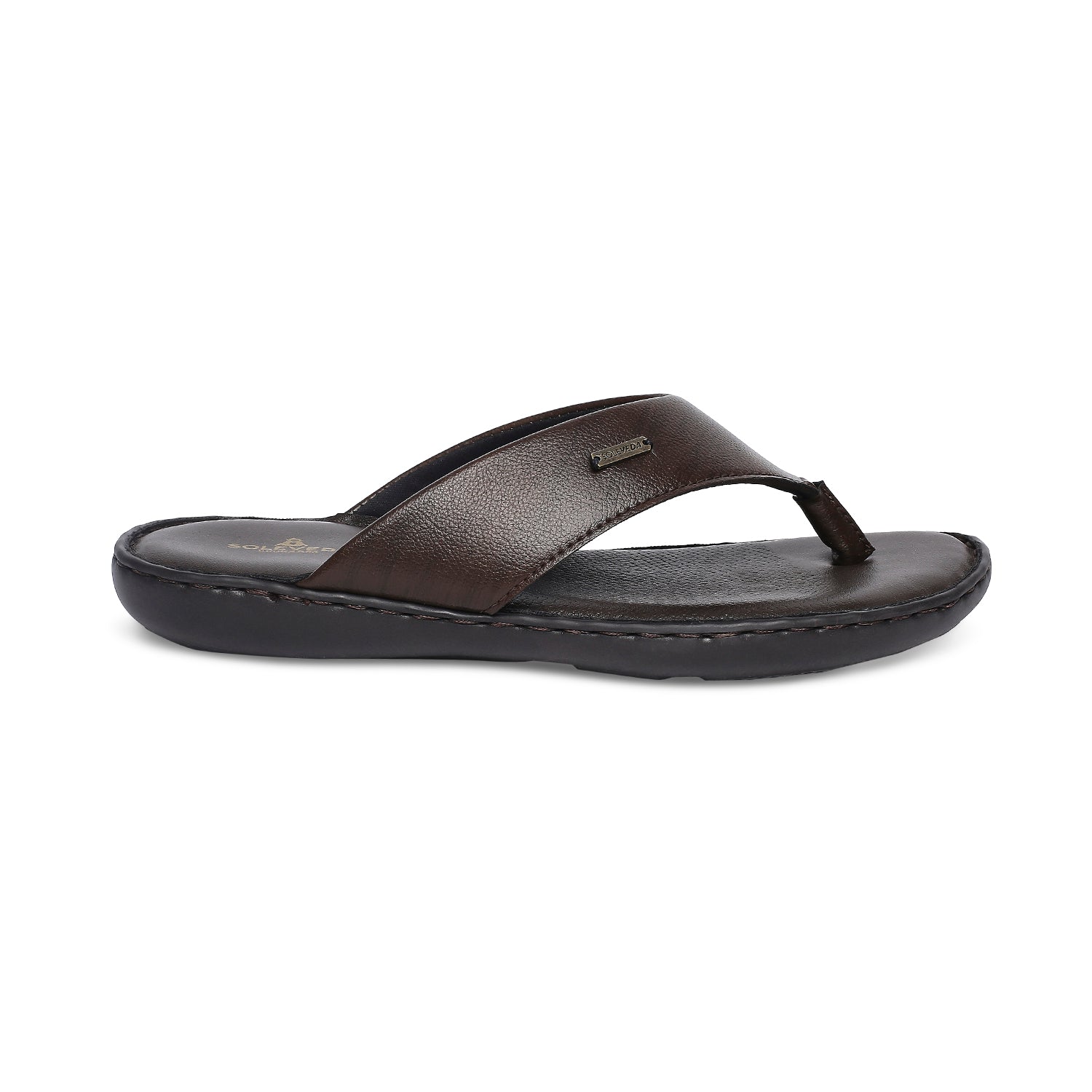 Soleveda Premium Synthetic Casual Chappal for Men: FERKA Tan 45 11